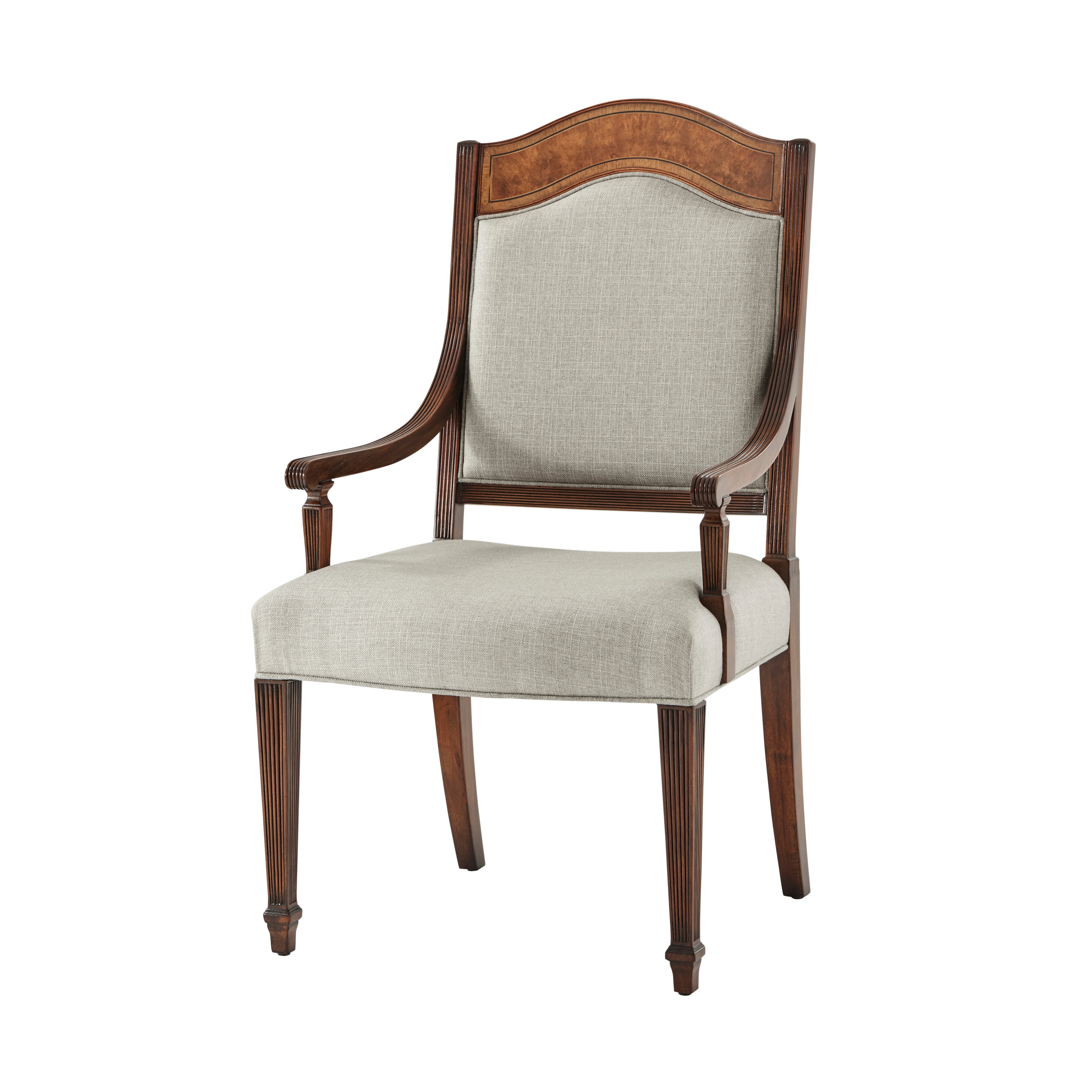Theodore Alexander Sheraton's Satinwood Armchair — Silverdale 55/Southampton 55/Fenesatin