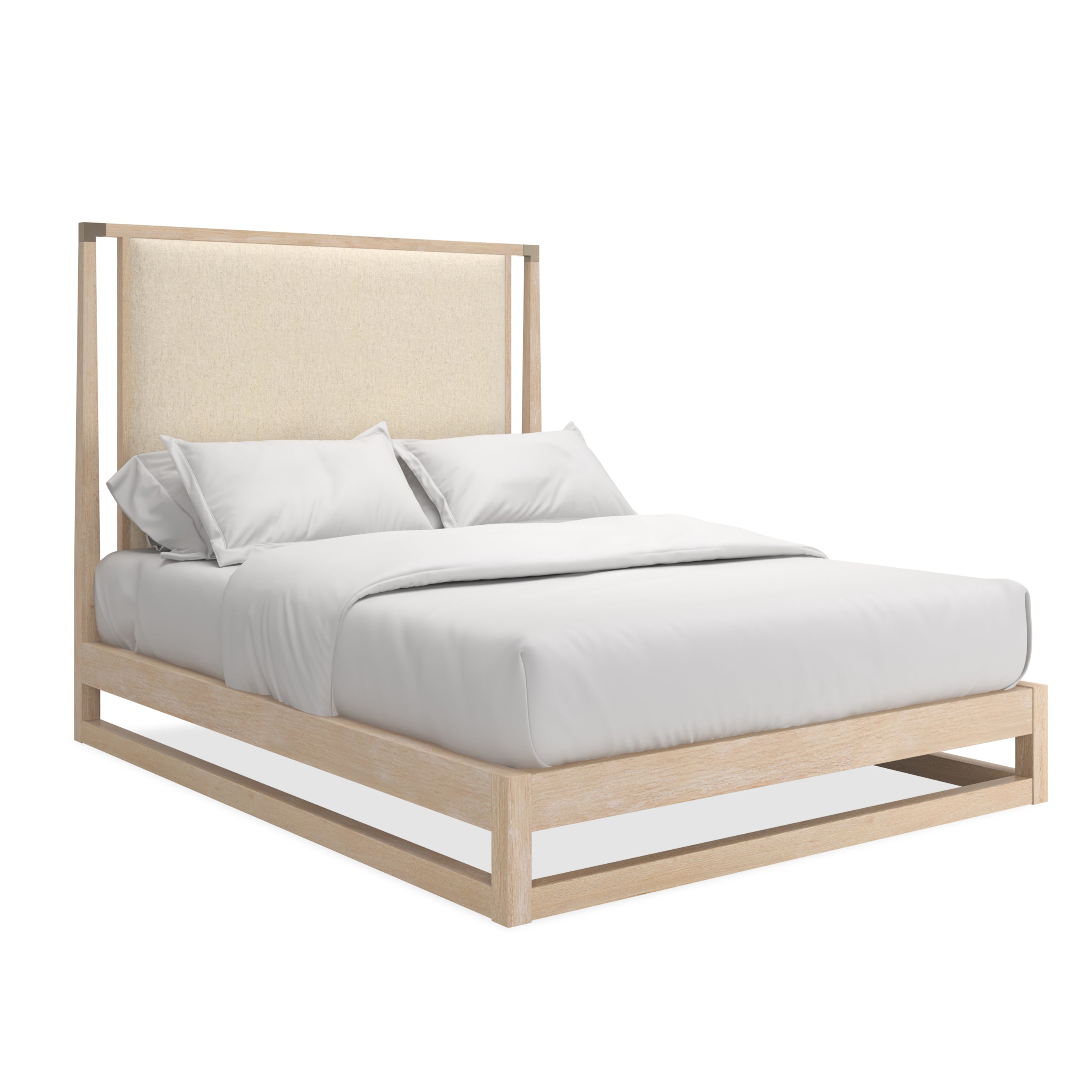 Caracole Pinstripe Uph Light Bed - Qn