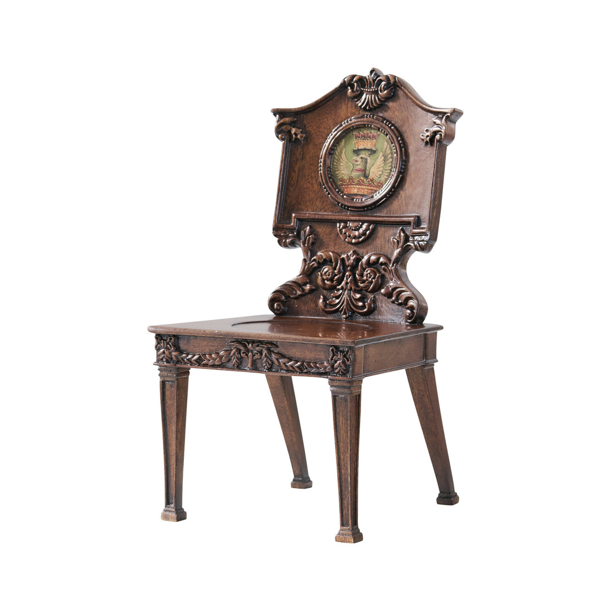 Theodore Alexander | The Wootton Hall Accent Chair - Antique logo painting/Ramsey Mahogany | AL10116