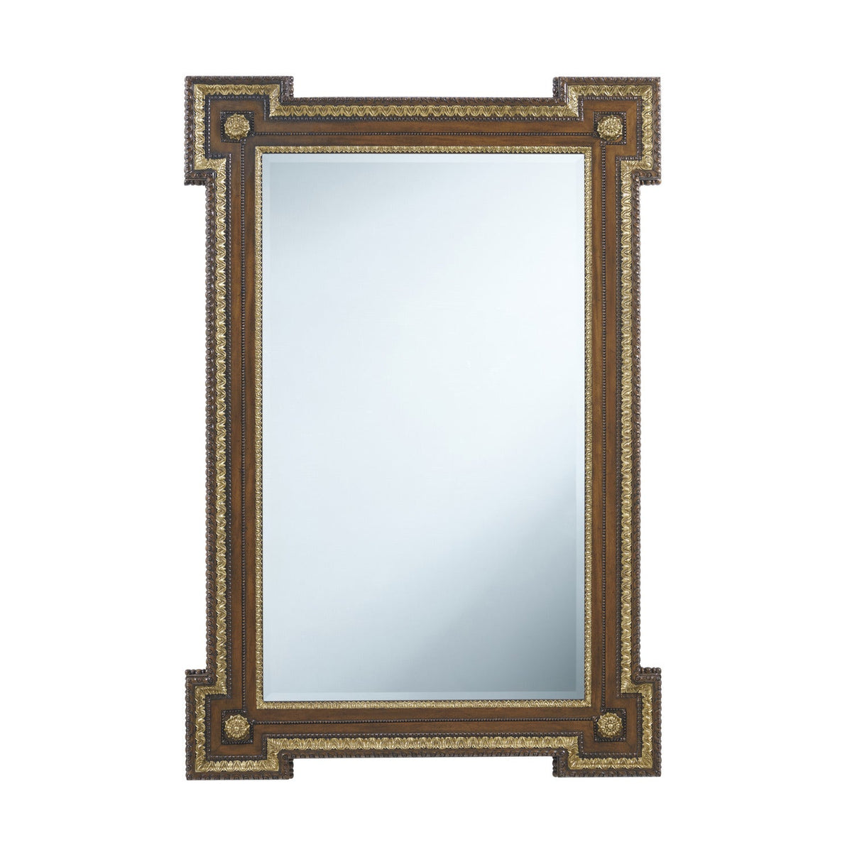 Theodore Alexander | Harlestone Mirror - Heirloom / Italian gold rub through walnut base | AL31054