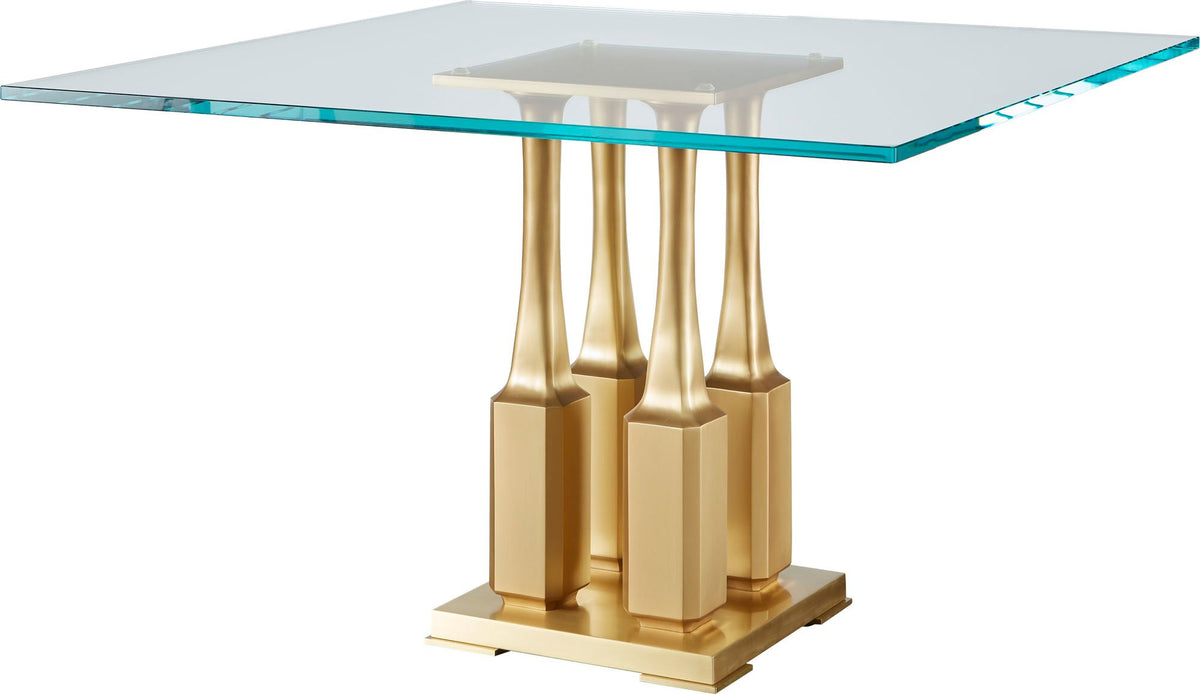 Baker | Villa Square Dining Table - 48x48 Square Glass Top w/1 Base | BAA3237-2