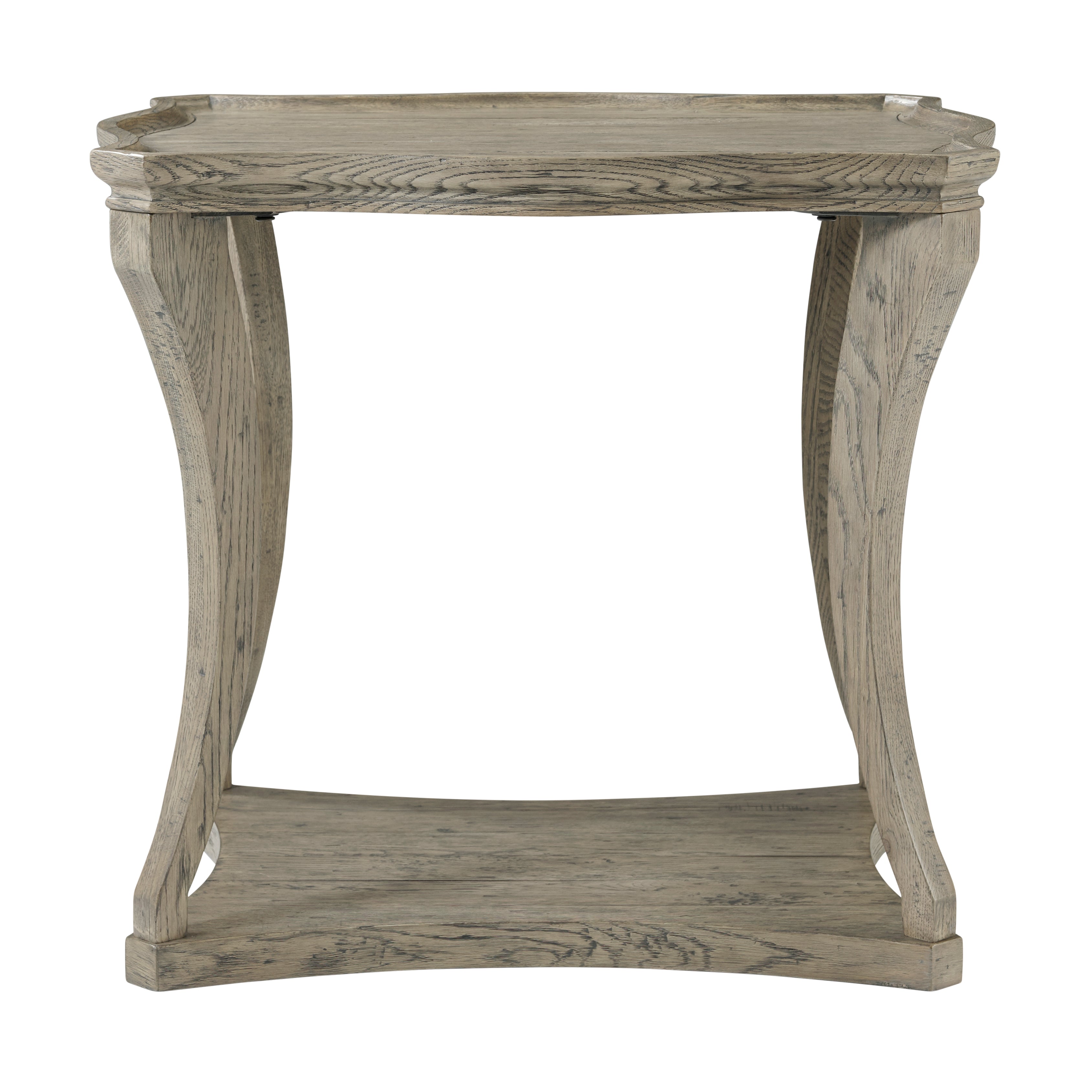 Theodore Alexander Ennis Serpentine Side Table — VCF1694.1D2GB3F - Grey Echo Oak