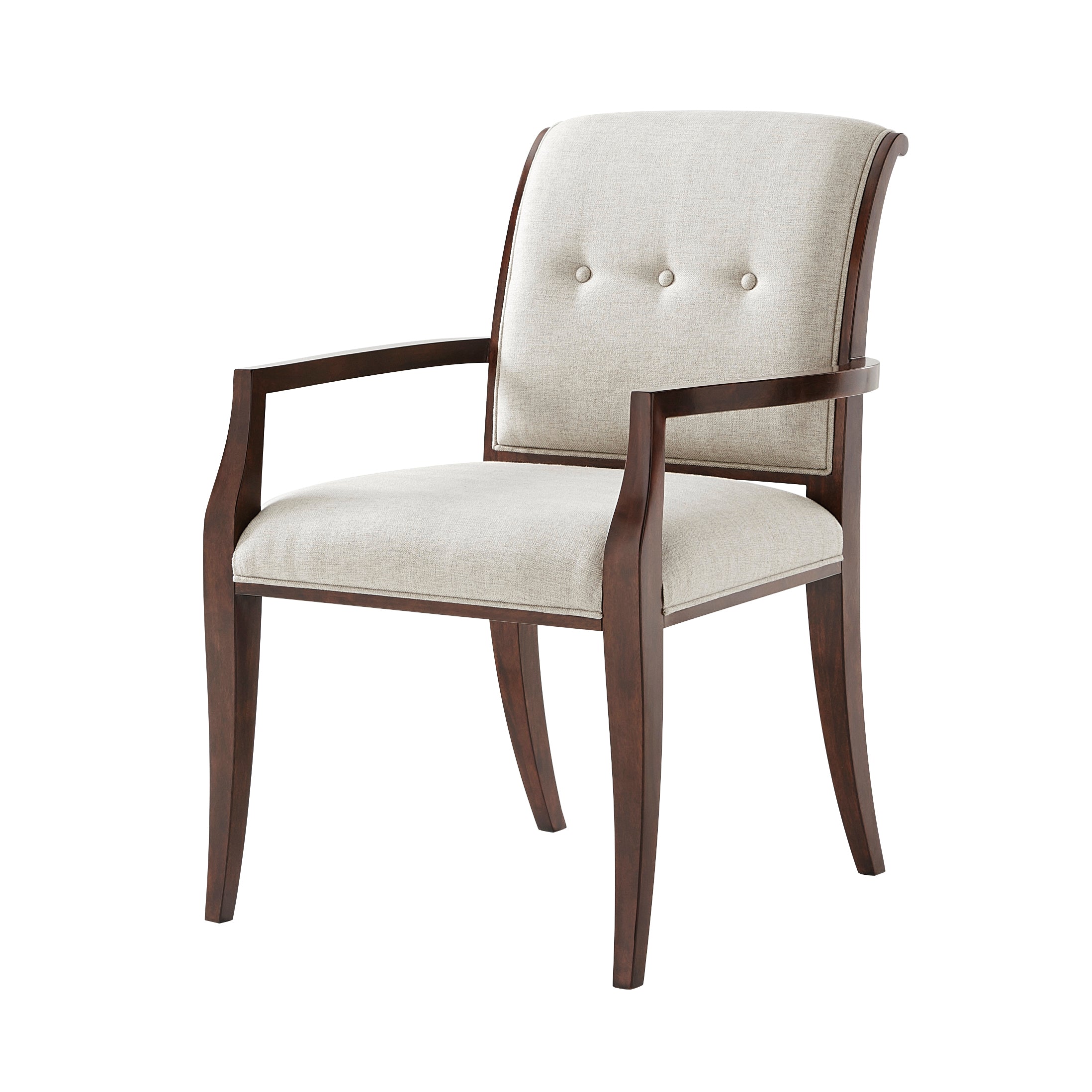 Theodore Alexander Snappy Armchair — VCF107.1A2AB-Antique Ramsey Mahogany (No Distressing)