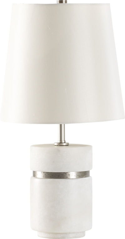 Milling Road | Band Short Table Lamp - Honed White Marble | KM103-WTHMB