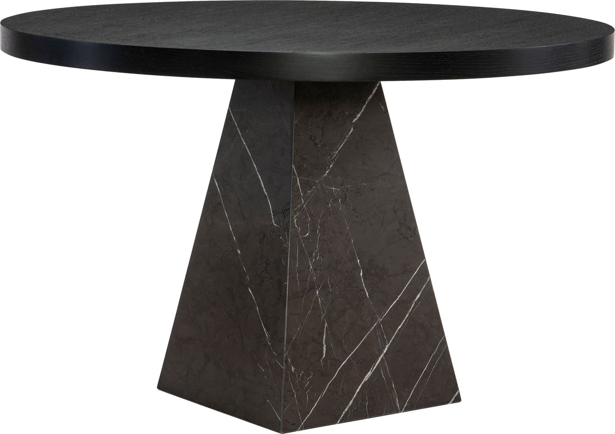 McGuire | Querini Round Dining Table - Quercia Nero | 152-CCN