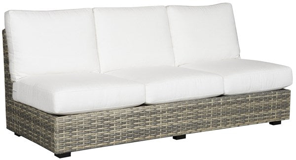 Vanguard | Outdoor Armless Sofa - 20mm Pebble Basket Weave | OW100-AS
