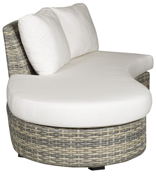 Vanguard | Outdoor Left Curved Lounge - 20mm Pebble Basket Weave | OW100LCL