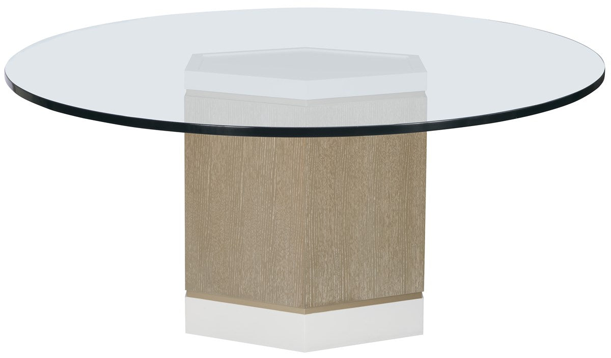Vanguard | Cove Dining Table Base - Cerused Taupe (Oak) / Pure White (Maple) | S400B-PA