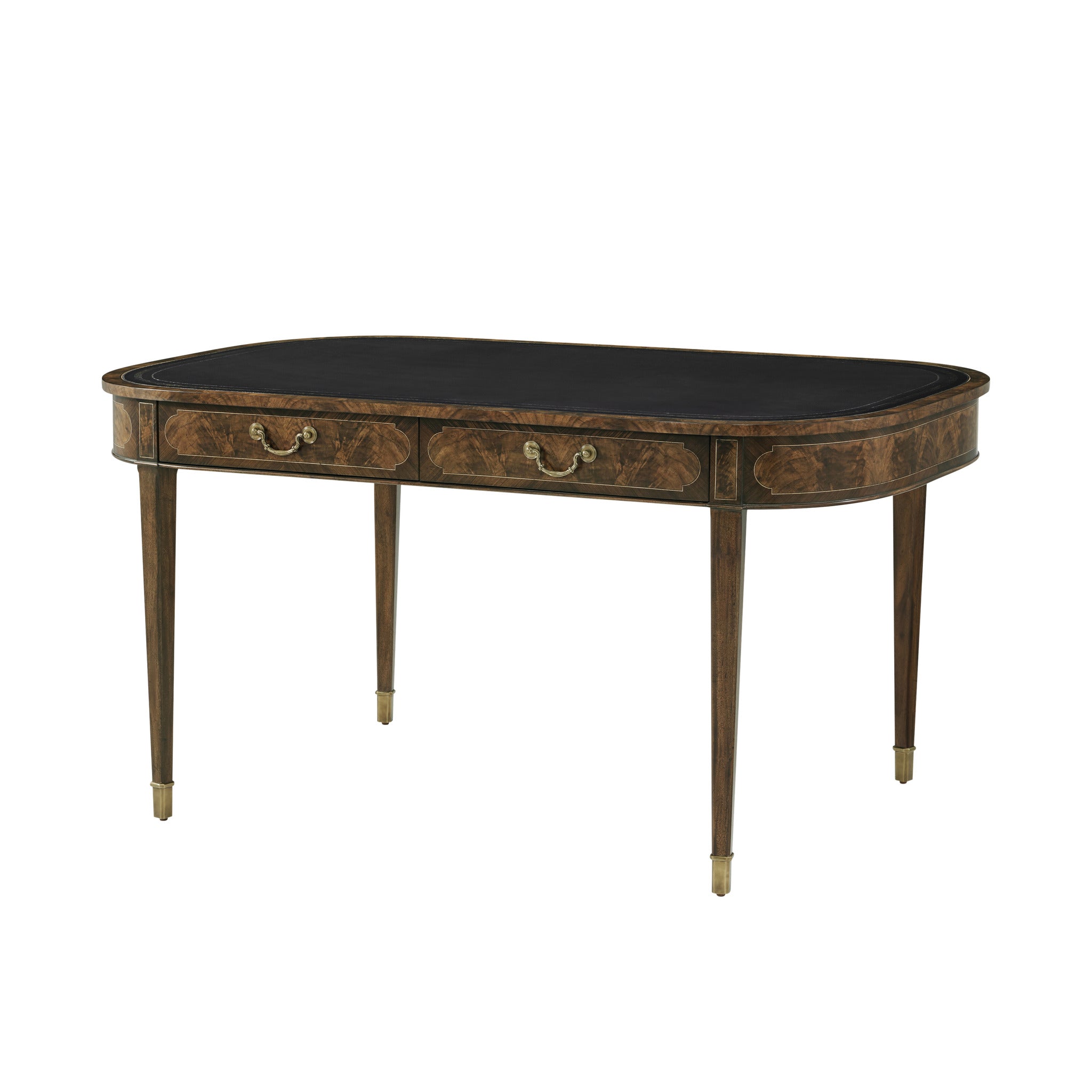 Theodore Alexander | Sloane Writing Table - Sloane Black\ LT04 - Blind& Gold tooling\ VCF1829 - Sloane Raj | SC71011