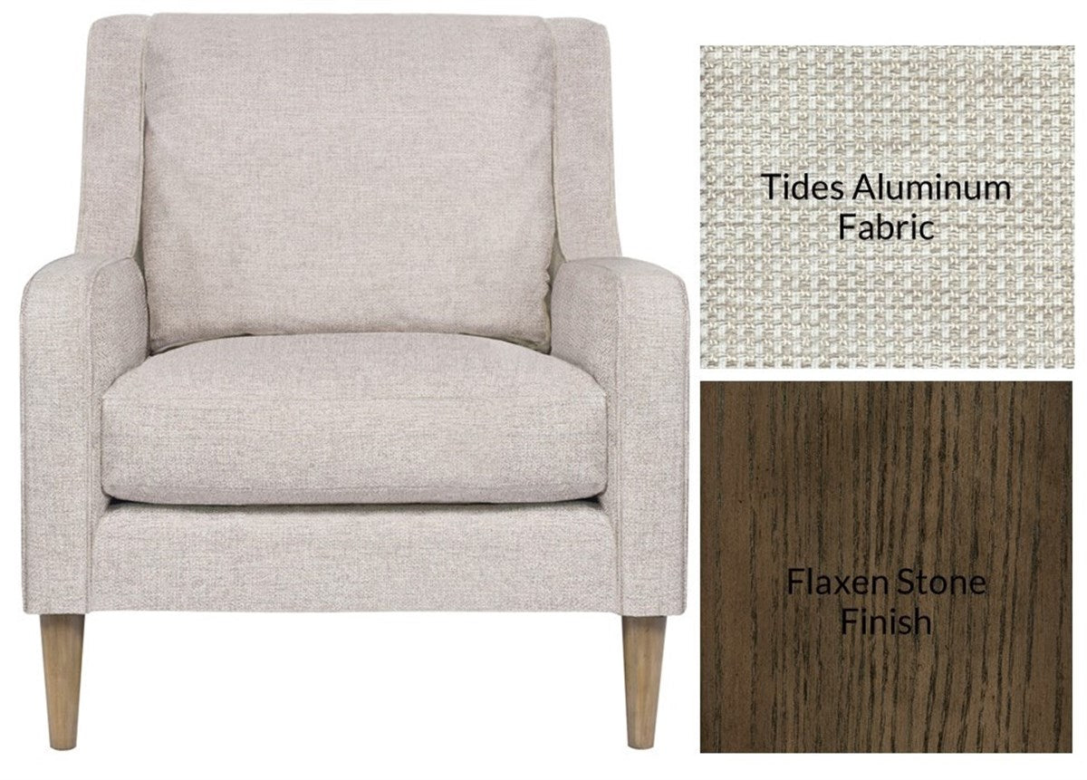 Vanguard | Josie Chair - Tides Aluminum / Flaxen Stone | T13V157-CH