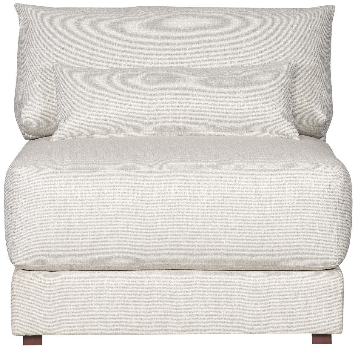 Vanguard | Dove Armless Chair - Callaloo Cotton / Round Tapered Wood Leg | T1V110-AC