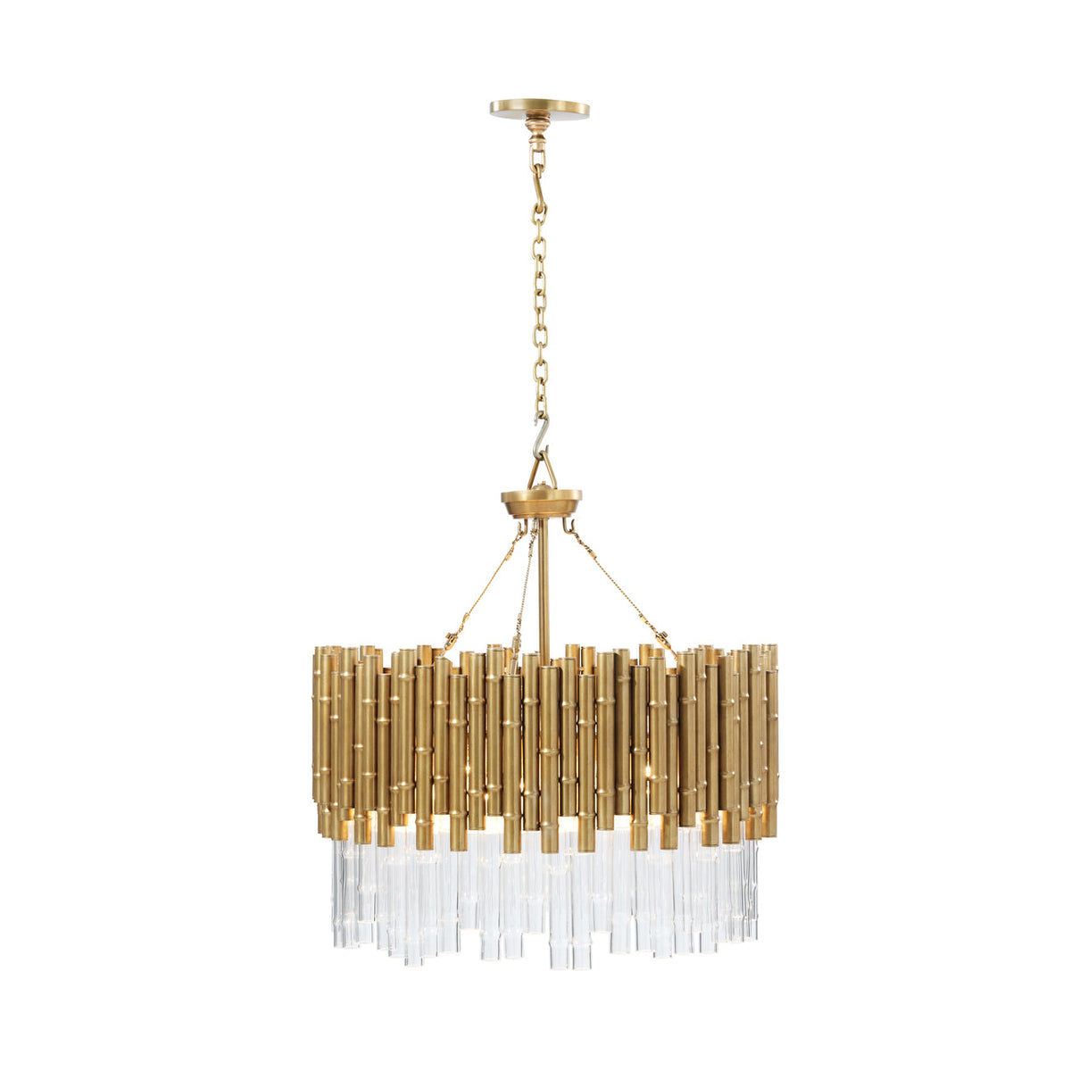 Theodore Alexander | Kesden Media Round - Lighting Brass Bamboo | TA23003.C389