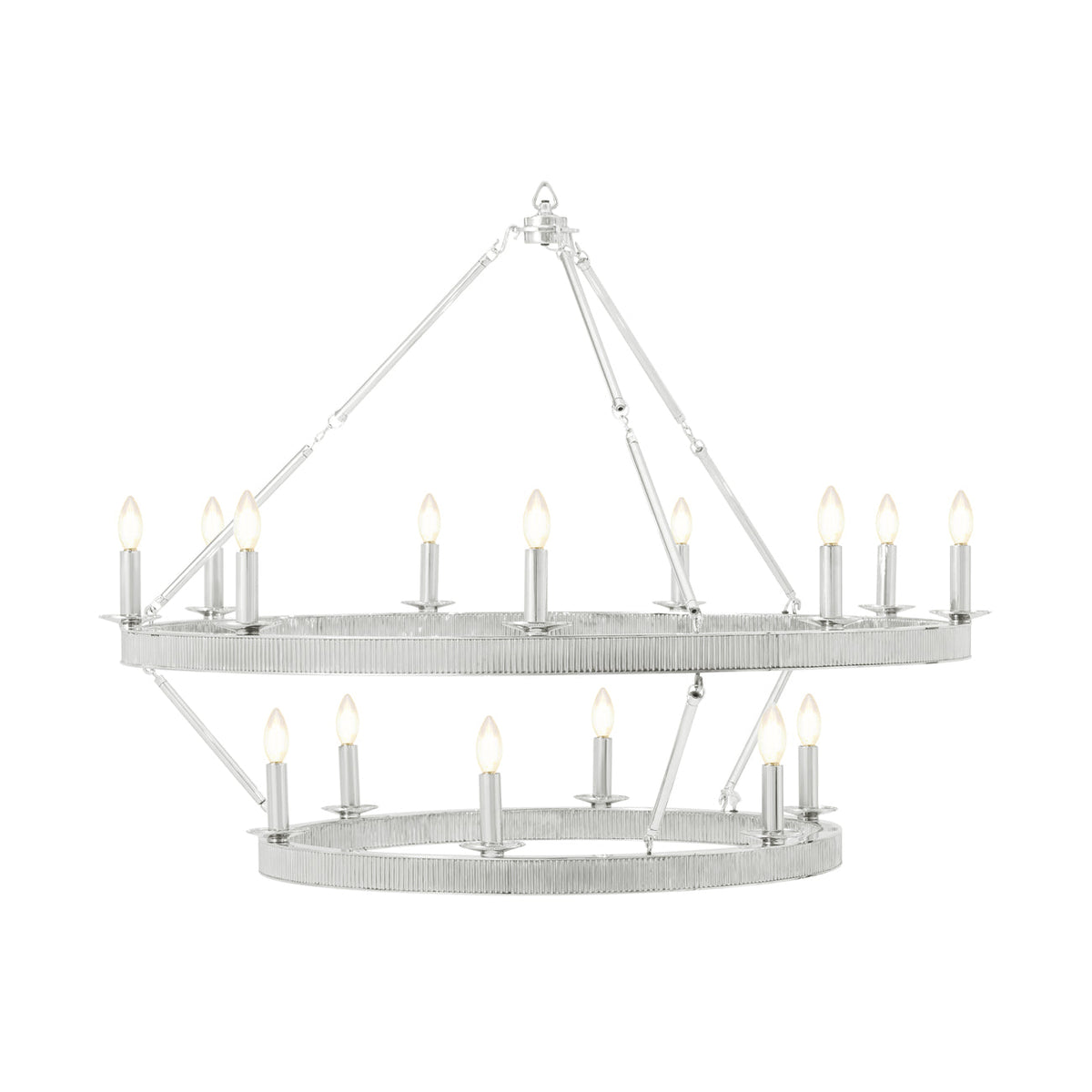 Theodore Alexander | Simon Grande Stack Chandelier - Nickel Plated | TA23029.C383