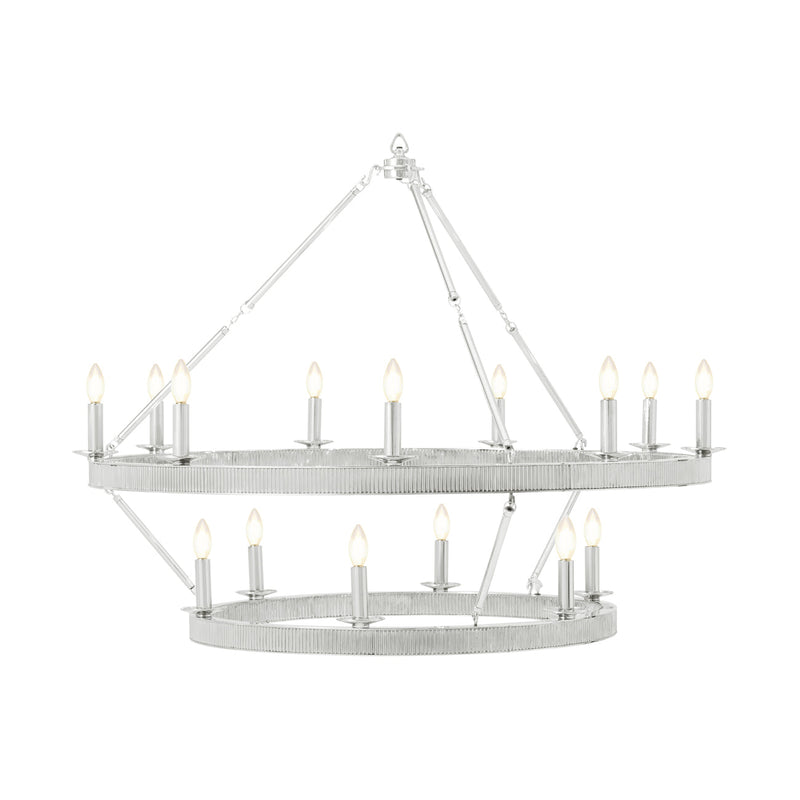 Theodore Alexander | Simon Grande Stack Chandelier - Nickel Plated | TA23029.C383
