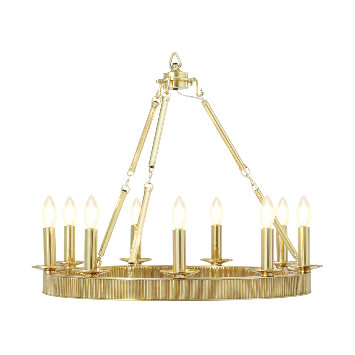 Theodore Alexander | Simon Media Round - Polished Brass | TA23031.C296