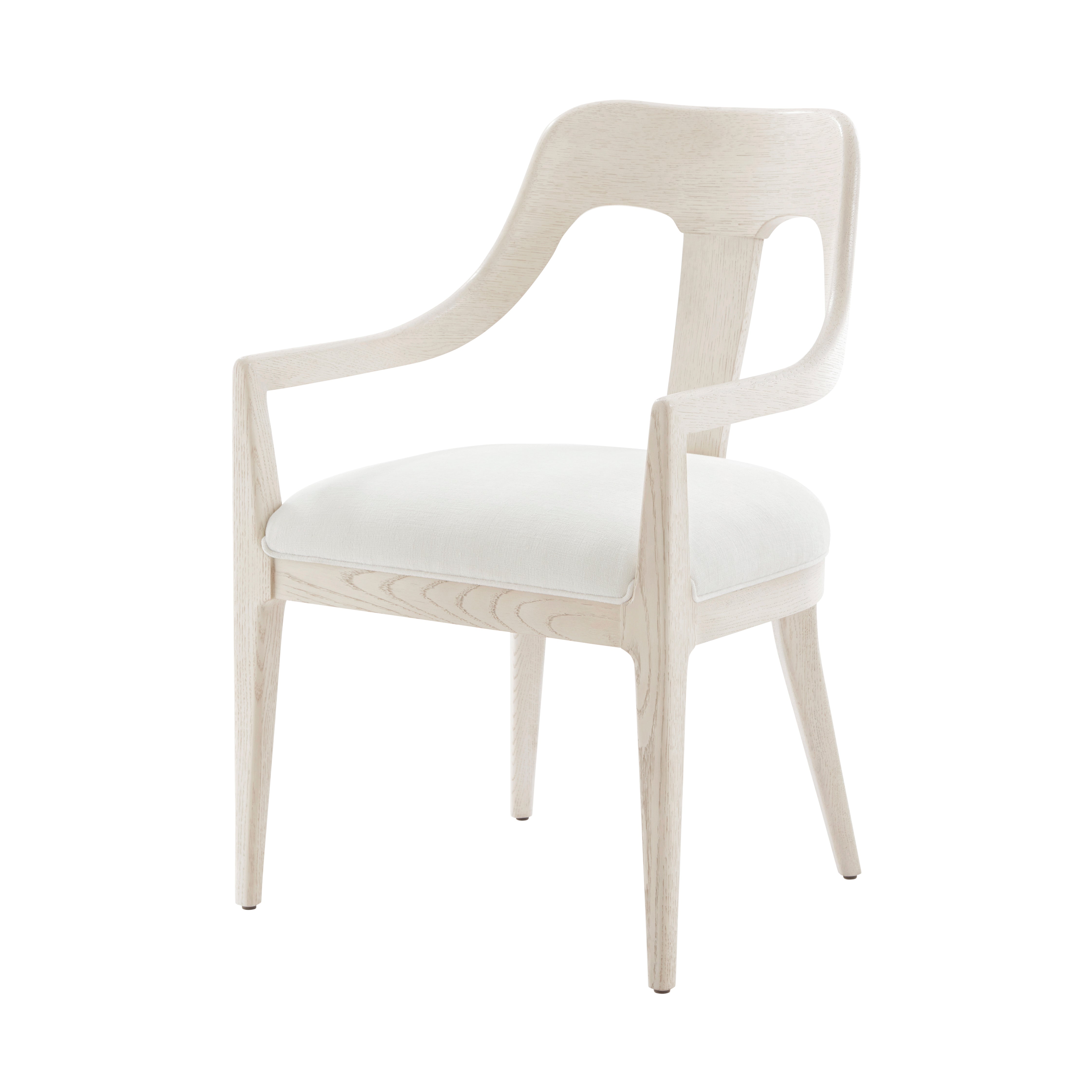 Theodore Alexander Essence Dining Arm Chair — Finish: Opal