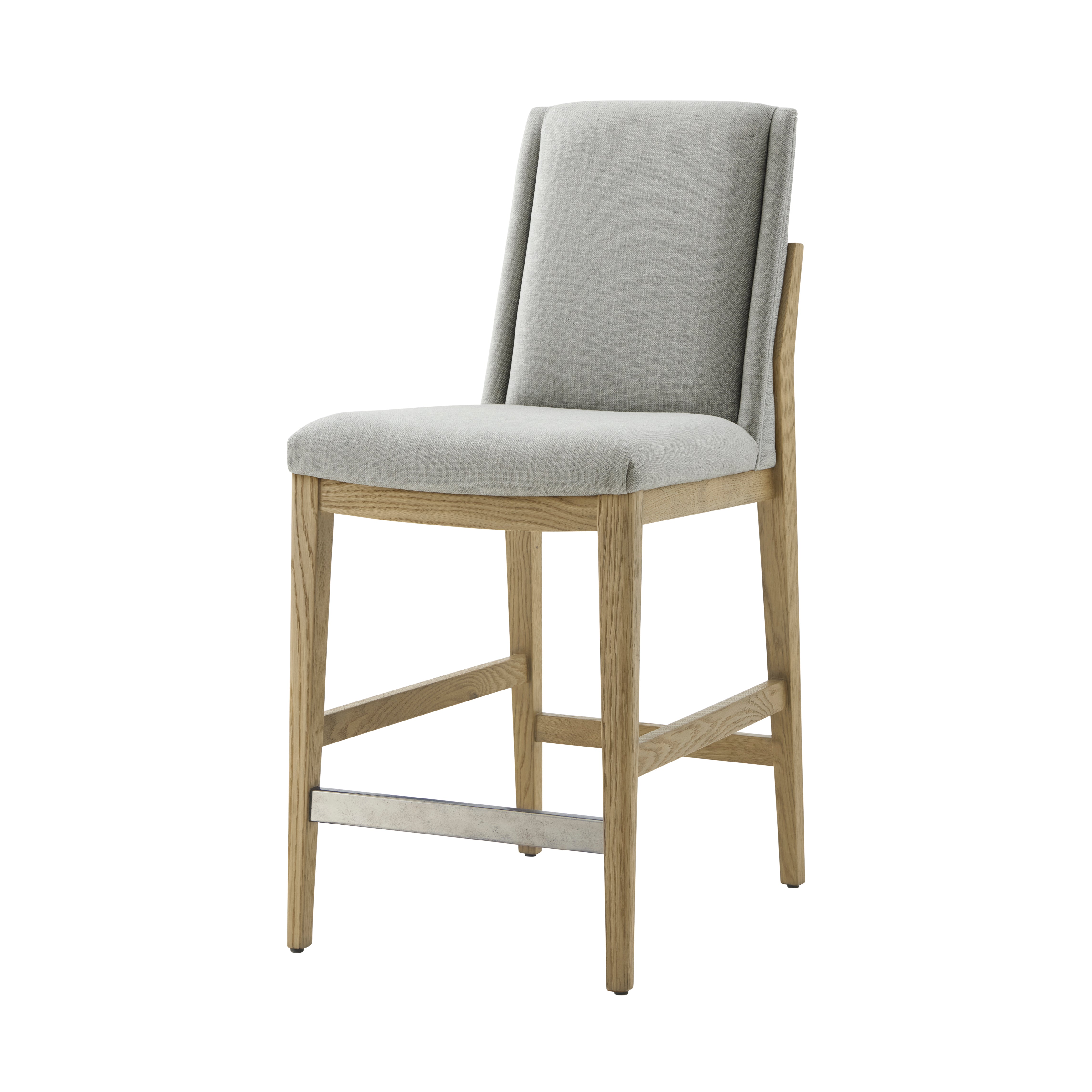 Theodore Alexander Valeria Counter Stool — Finish: Dune & NICKEL