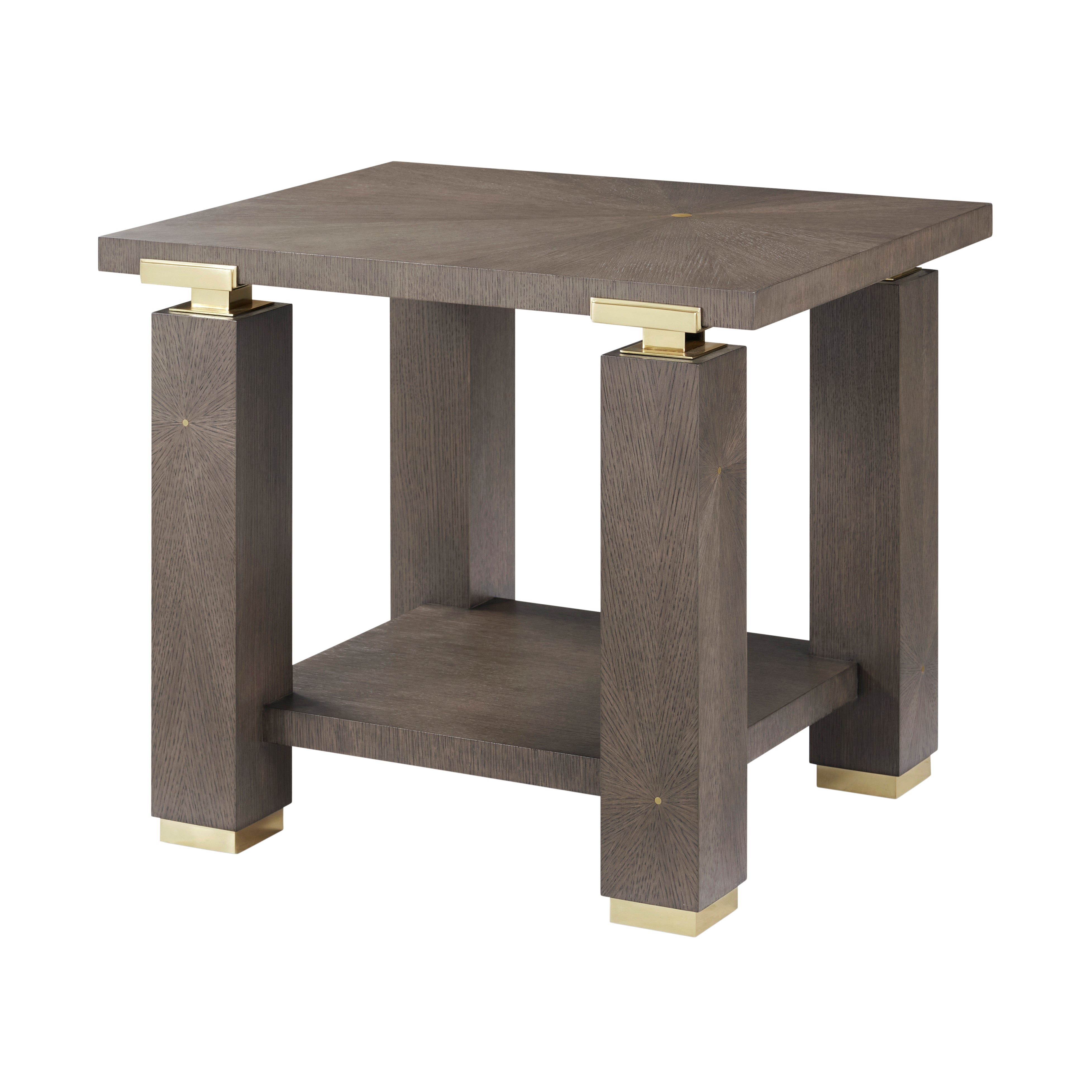 Theodore Alexander Judith Leiber Rectangle Side Table — Finish: Mink