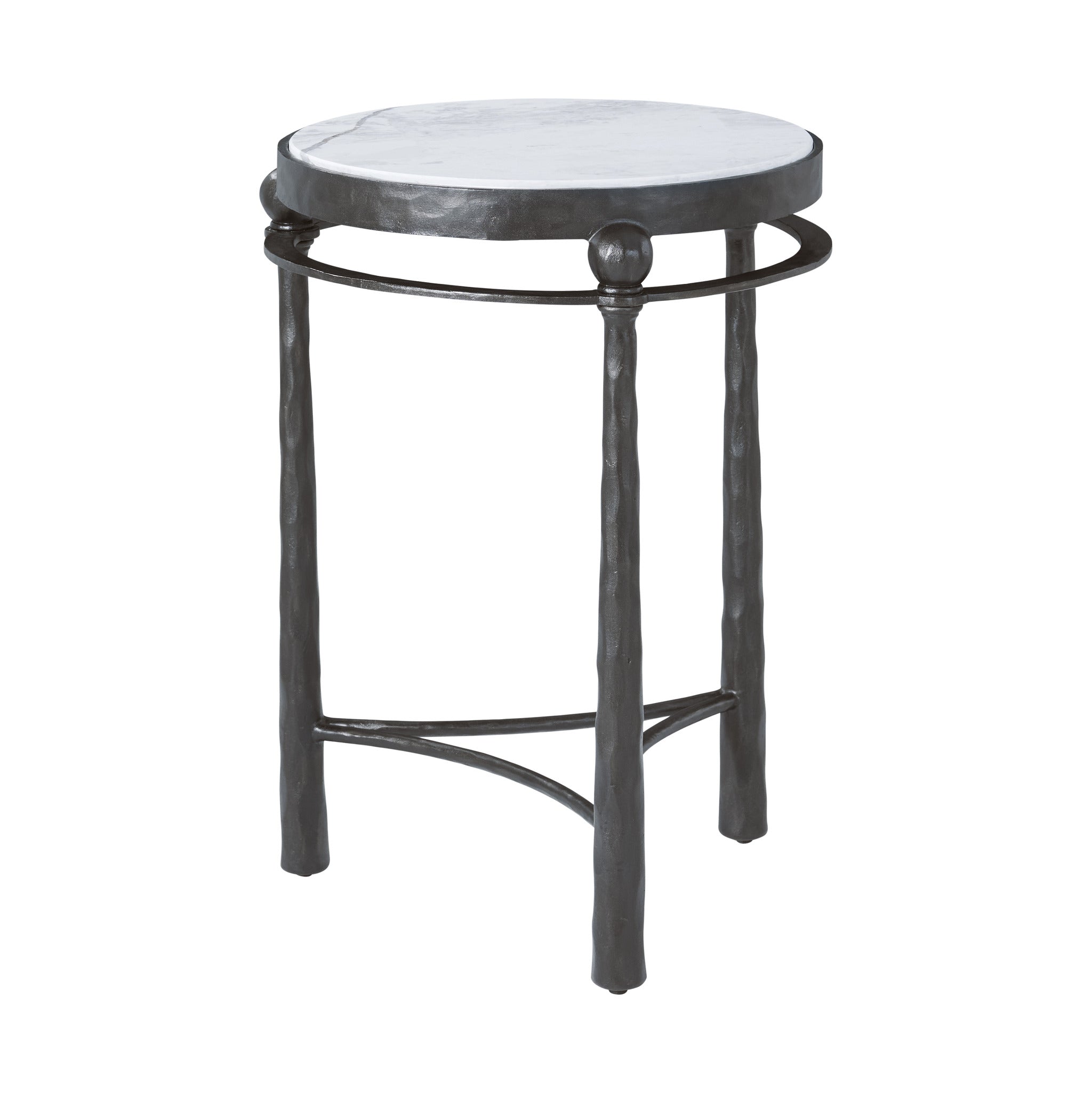 Theodore Alexander | Spencer London Round Metal Drink Table - MCF455-VT Rustic Metal | TA50420