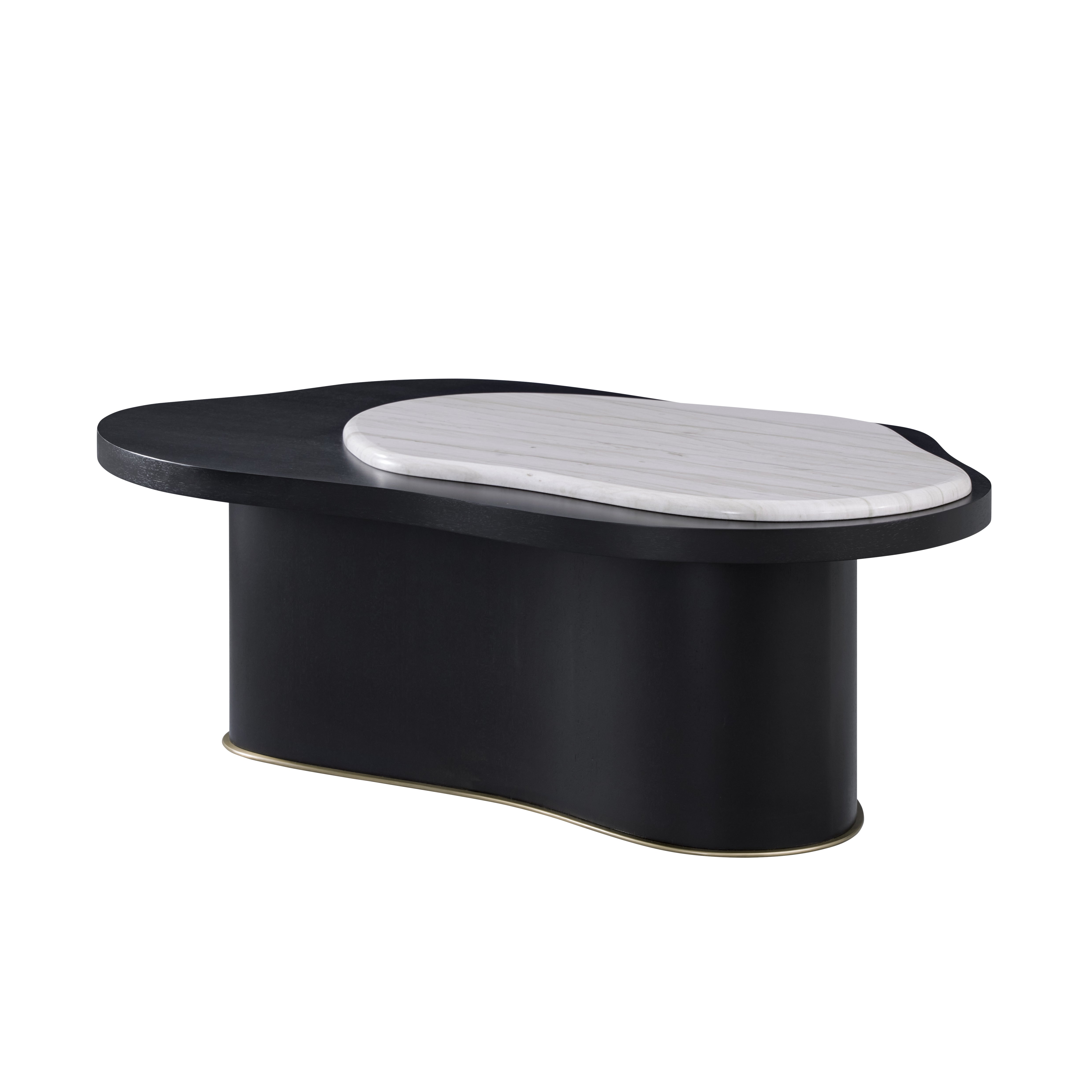 Theodore Alexander Amorphous Cocktail Table — VCF164.2H-2 - Black Lacquer