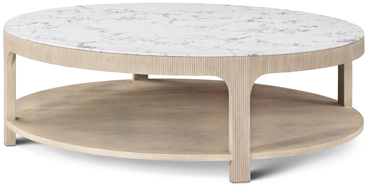 Theodore Alexander | Horizon Round Quartz Cocktail Table - SPE-Day / SPE Grey | TA51236.C397