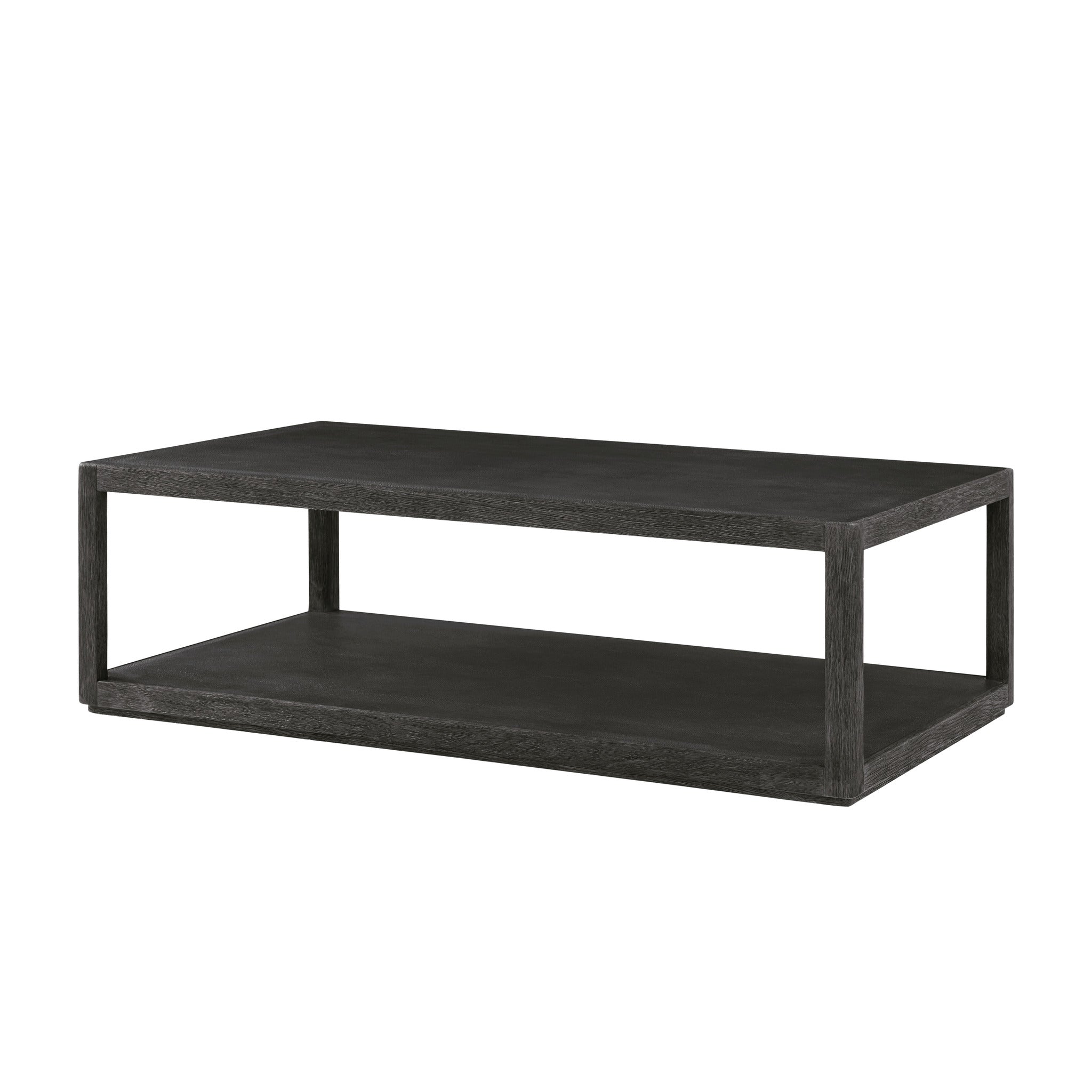 Theodore Alexander | Maxwell Rectangular Cocktail Table - Obsidian\ LCF375 - Obsidian Shagreen | TA51276.C403