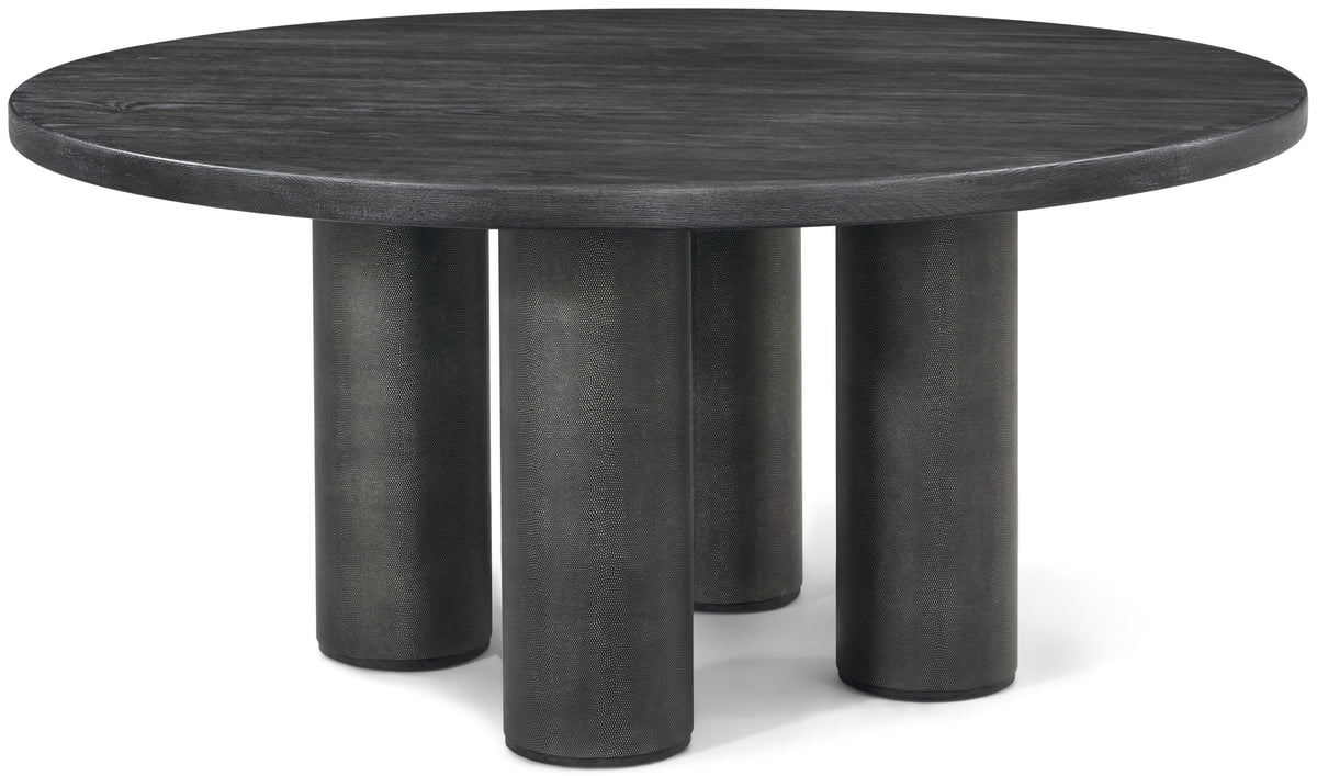 Theodore Alexander | Maxwell Round Dining Table - Carbon/Obsidian / Obsidian Shagreen / Obsidian | TA54254.C403