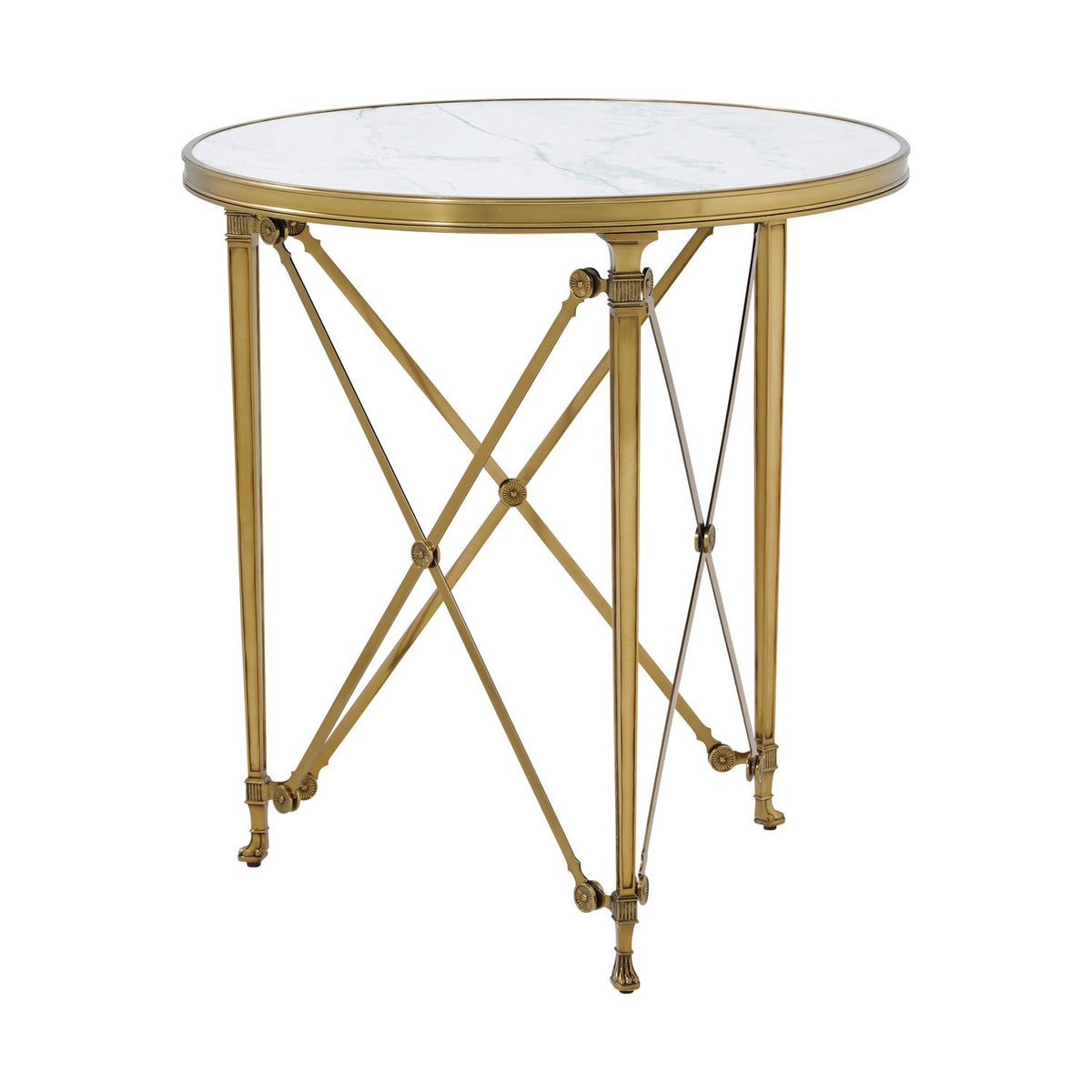 Theodore Alexander | Spencer London Round Brass Center Table - Cannes Brass | TA55008