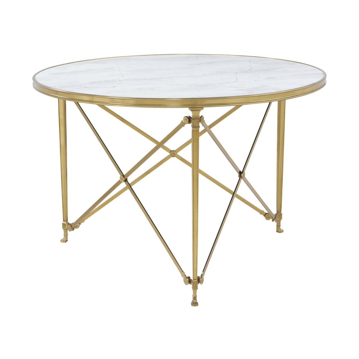 Theodore Alexander | Spencer London Round Brass Center Table II - MCF122-Cannes Brass | TA55011