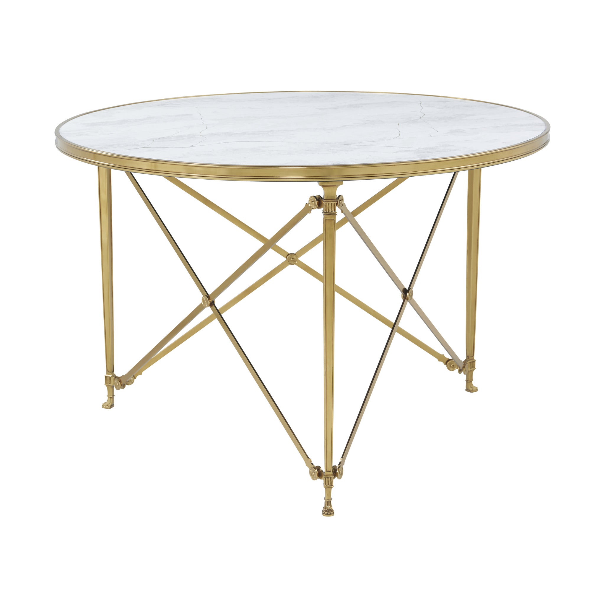 Theodore Alexander | Spencer London Round Brass Center Table II - MCF122-Cannes Brass | TA55011