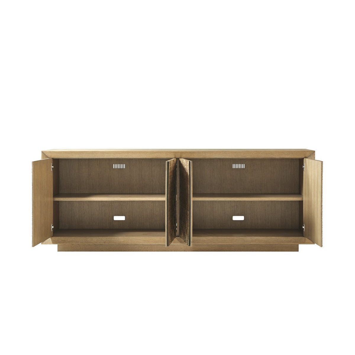 Theodore Alexander | Essence Media Cabinet - Blonde / Brushed Pewter | TA61168.C359