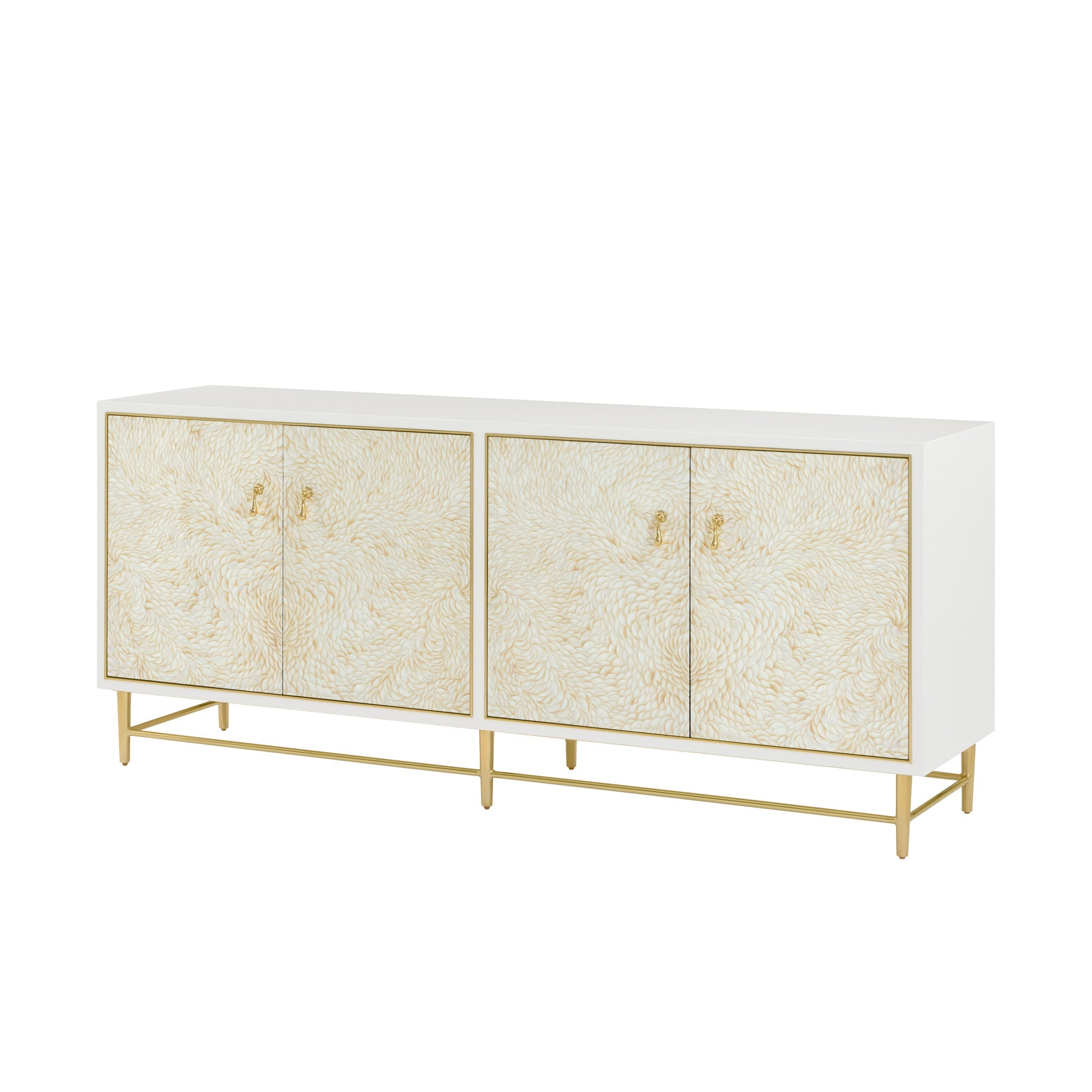 Theodore Alexander | Judith Leiber 4-Door Credenza II - JL Feather\ PCF1215 - Solstice | TA61226