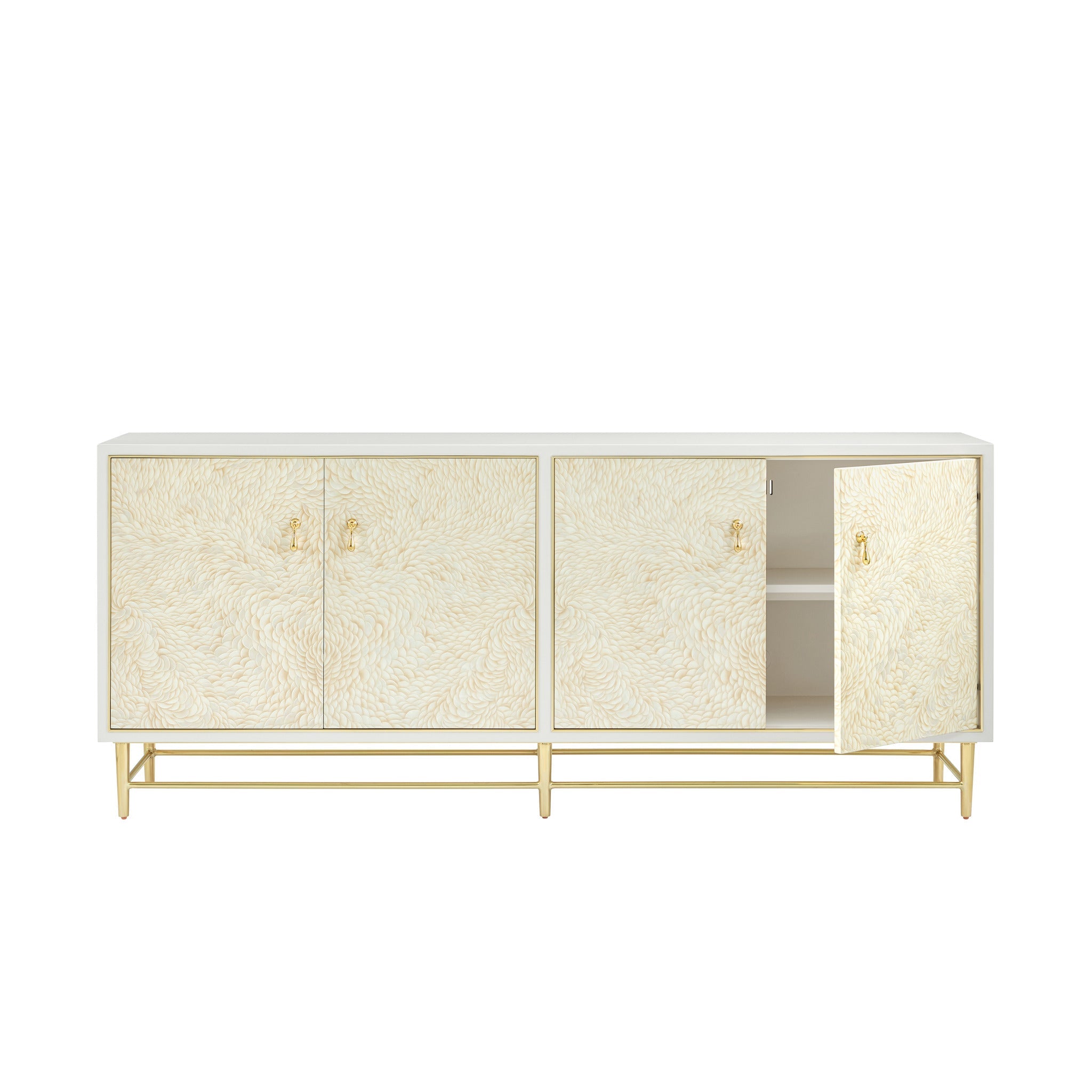 Theodore Alexander | Judith Leiber 4-Door Credenza II - JL Feather\ PCF1215 - Solstice | TA61226