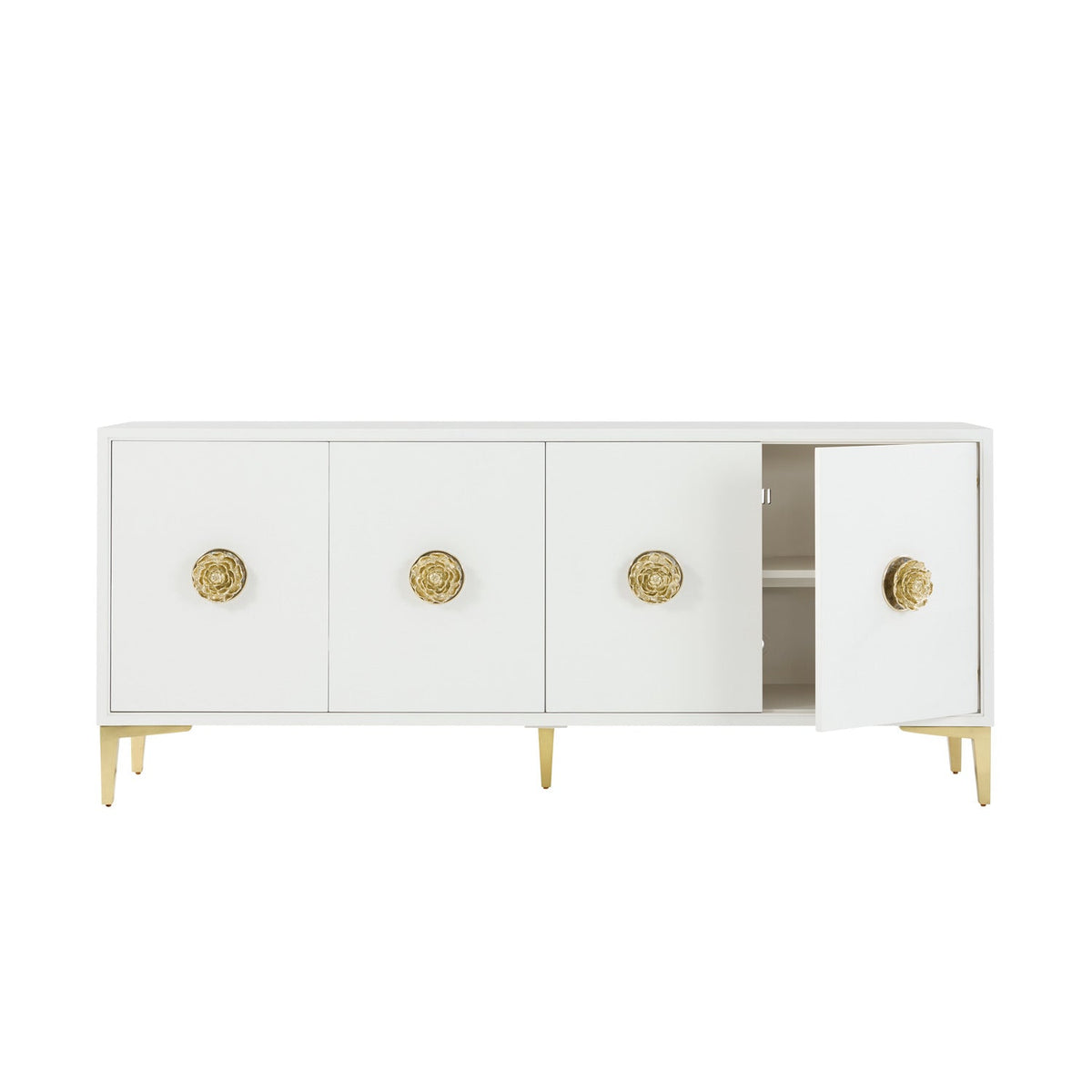 Theodore Alexander | Judith Leiber 4-Door Credenza III - Solstice / 18K Gold | TA61228