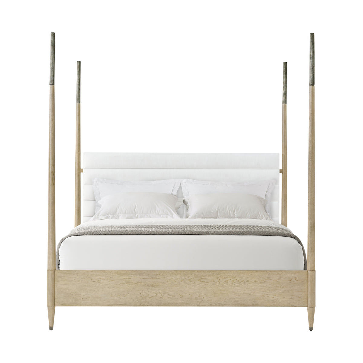 Theodore Alexander Weston California King Bed ? LCF299 - Phoenix Leather\ VCF1694.1D2GB3F - Grey Echo Oak- cb84005-c267