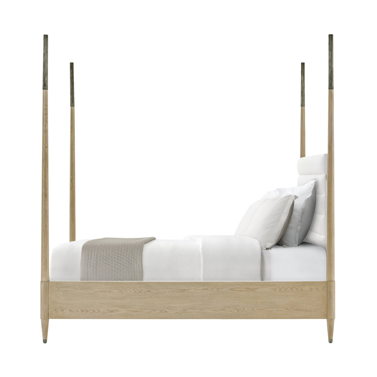 Theodore Alexander Weston California King Bed ? LCF299 - Phoenix Leather\ VCF1694.1D2GB3F - Grey Echo Oak- cb84005-c267