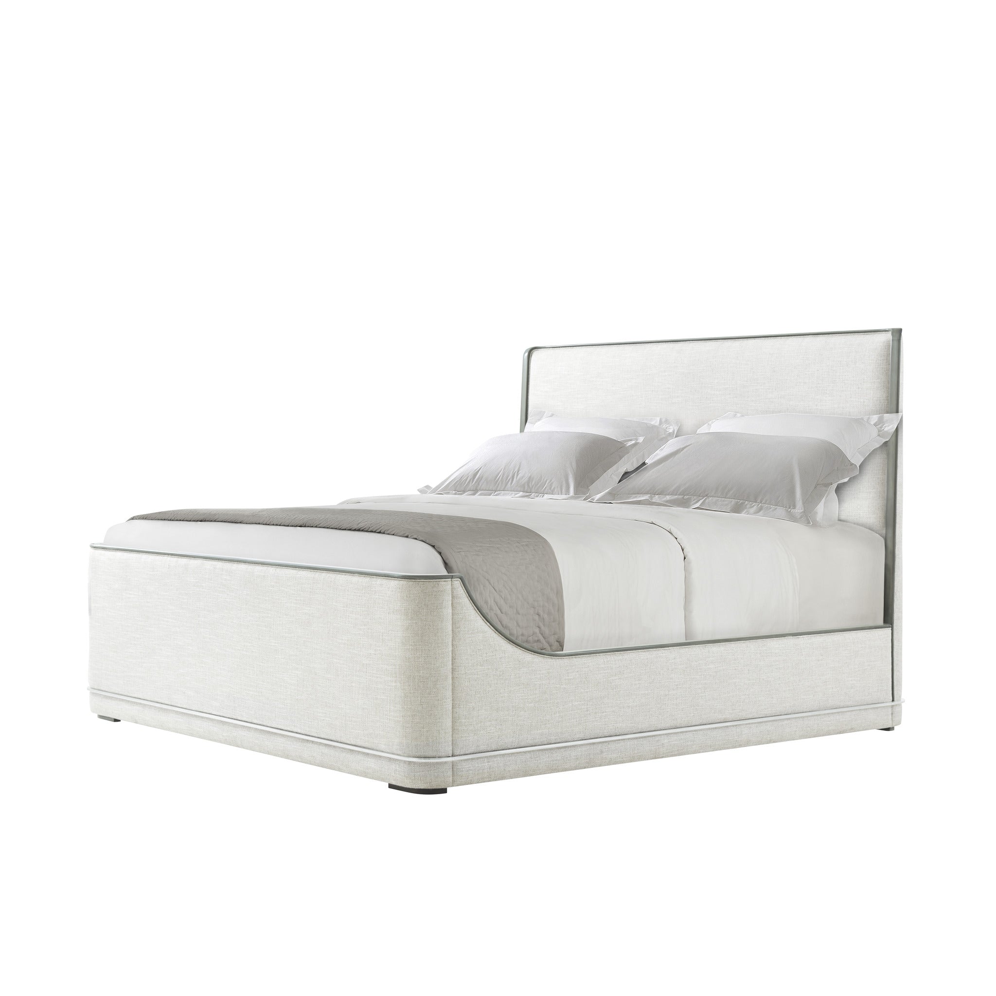 Theodore Alexander | Hudson Upholstered Bed - Pebble Grey | TA84065.1CRR