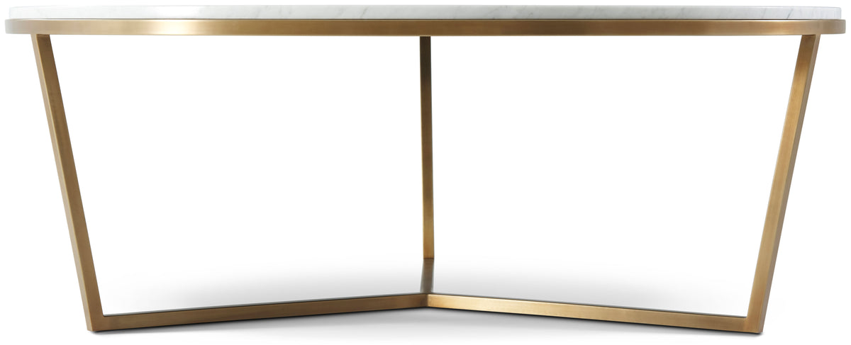 Theodore Alexander | Fisher Round Cocktail Table (Marble) - New Modern Brass 1015 | TAS51034.C096