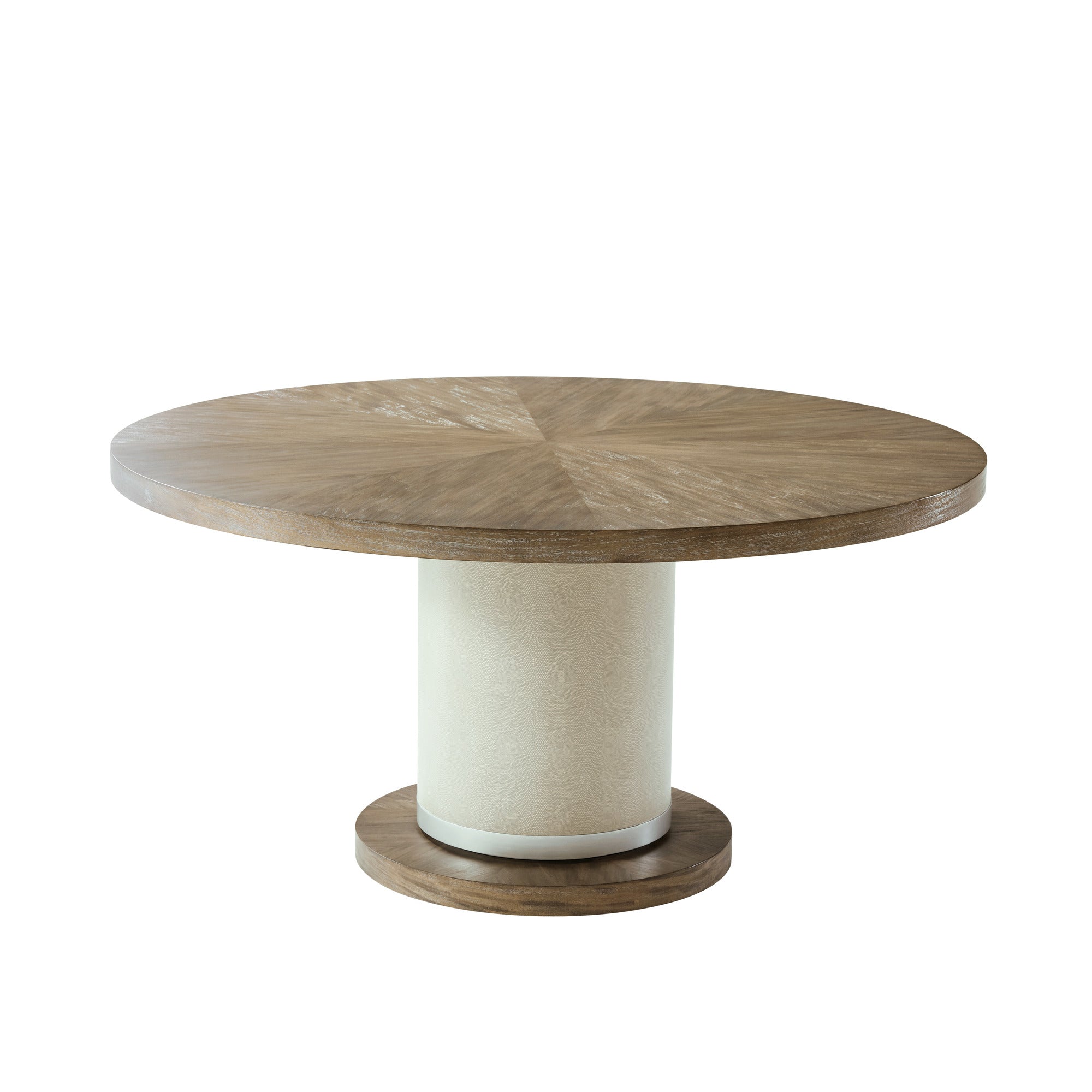 Theodore Alexander Sabon Dining Table II — LCF224.FK - Dove Komodo\ PCF940.2FB - Brushed Silver\ VCF1452.1J2GA3F - Mangrove (C079)
