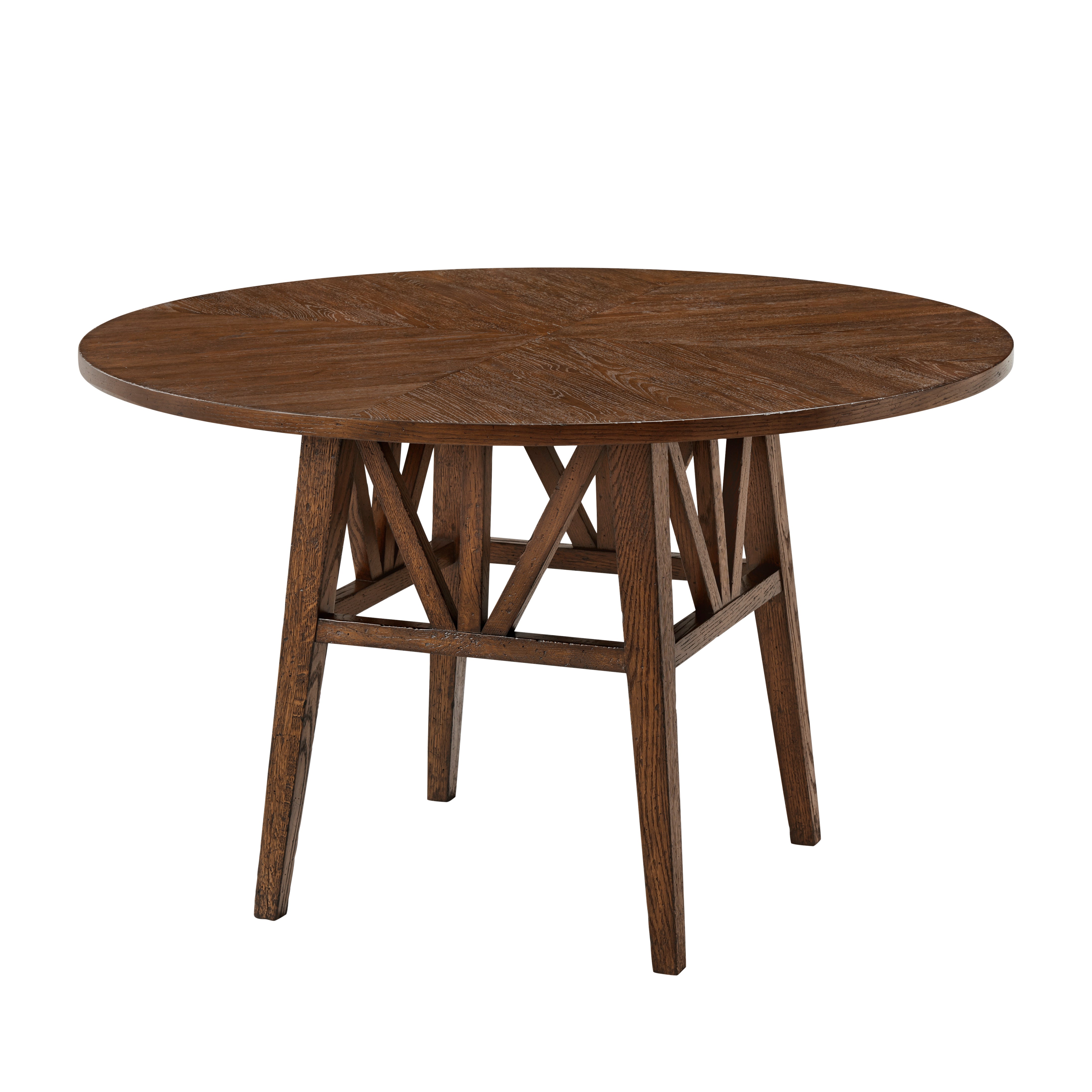 Theodore Alexander Nova Round Dining Table — VCF1672.1C2M3F - Dusk Finish