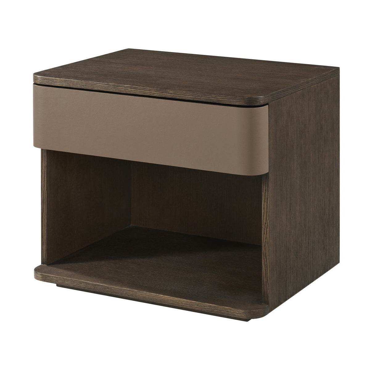 Theodore Alexander | Seoul Small Nightstand - World Casa Brown / Natural Color / Brown Oak / Brown Brushed Oak | WRC50004.C435