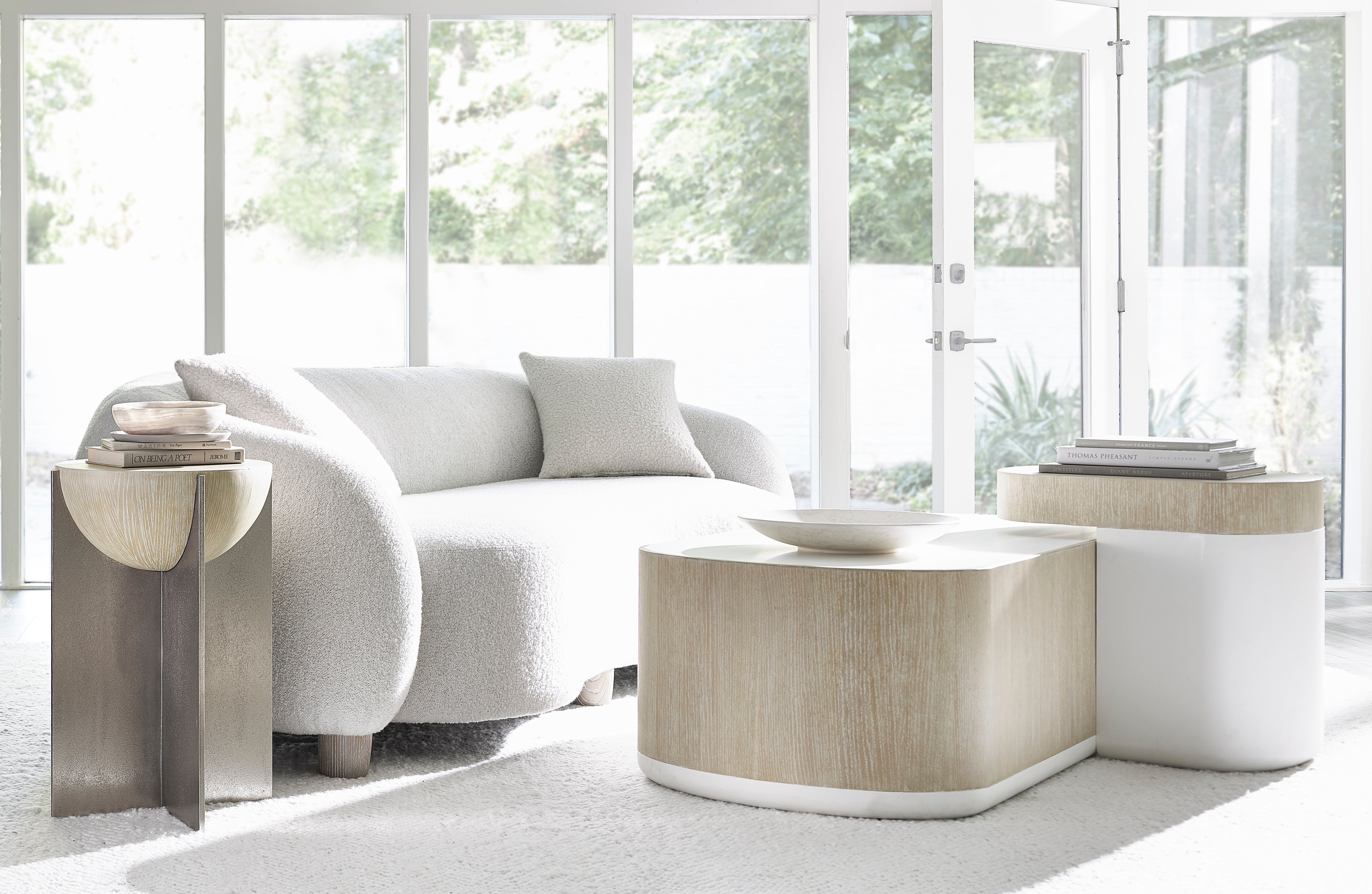 Bernhardt,Bernhardt Living | Bernhardt Solaria Aluminum Base Accent Table - Dune | 310126