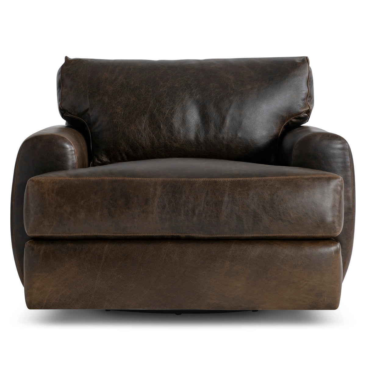 Bernhardt | Cameron Leather Swivel Chair - Brown | 1902SLO