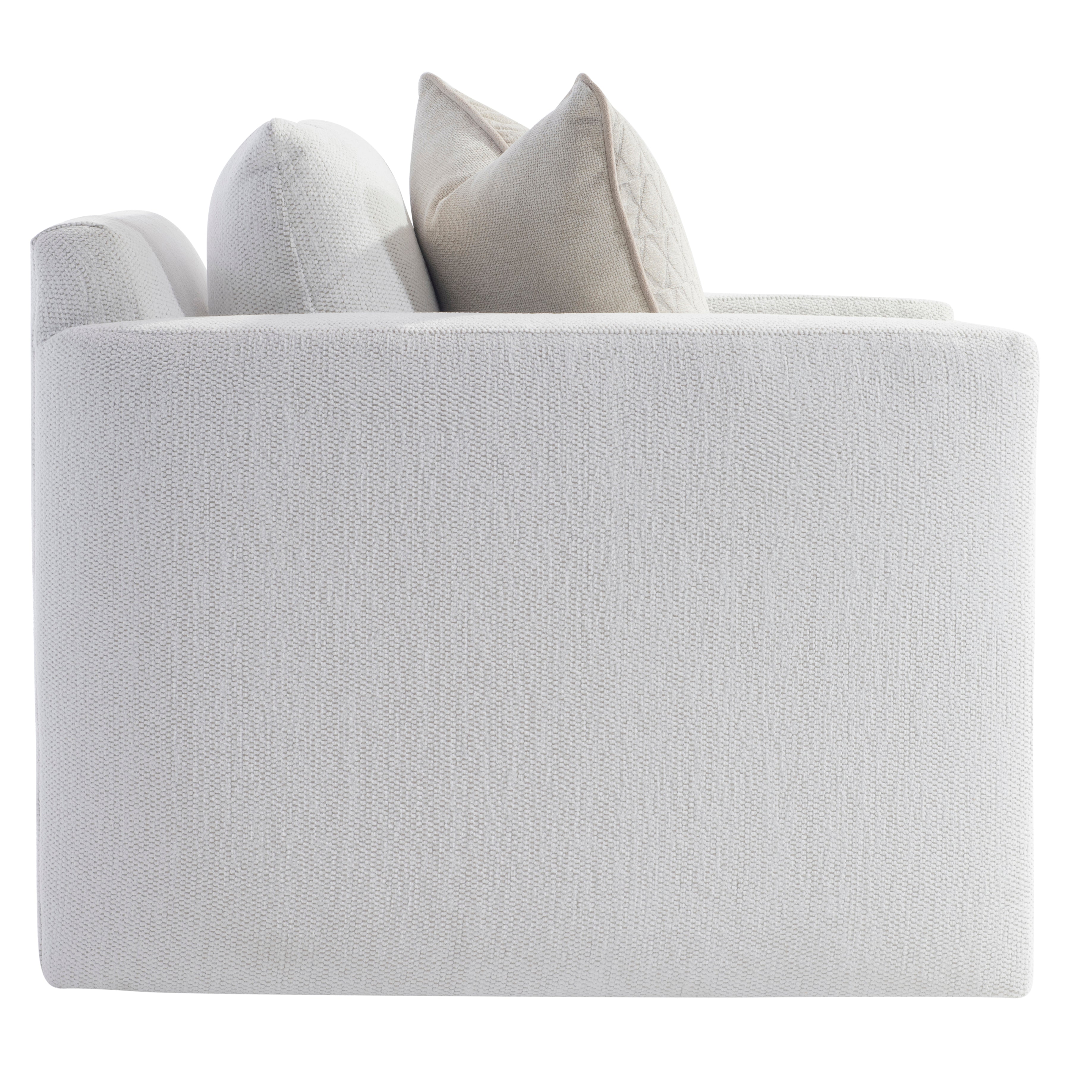 Bernhardt Living | Bernhardt Rory Fabric Swivel Chair - White/Cream | P7852SA