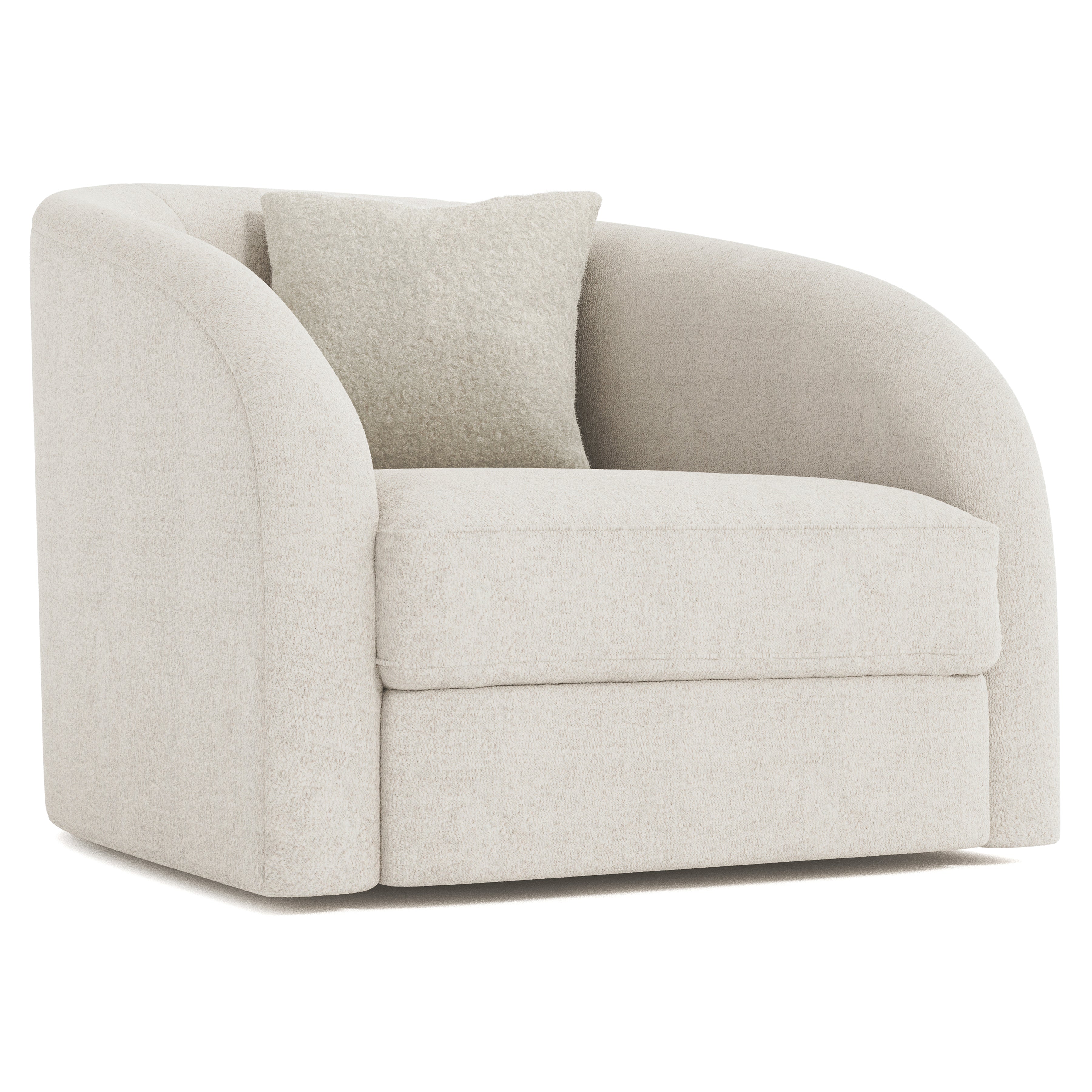 Bernhardt Living | Bernhardt Terra Fabric Swivel Chair - White/Cream | P1362SA