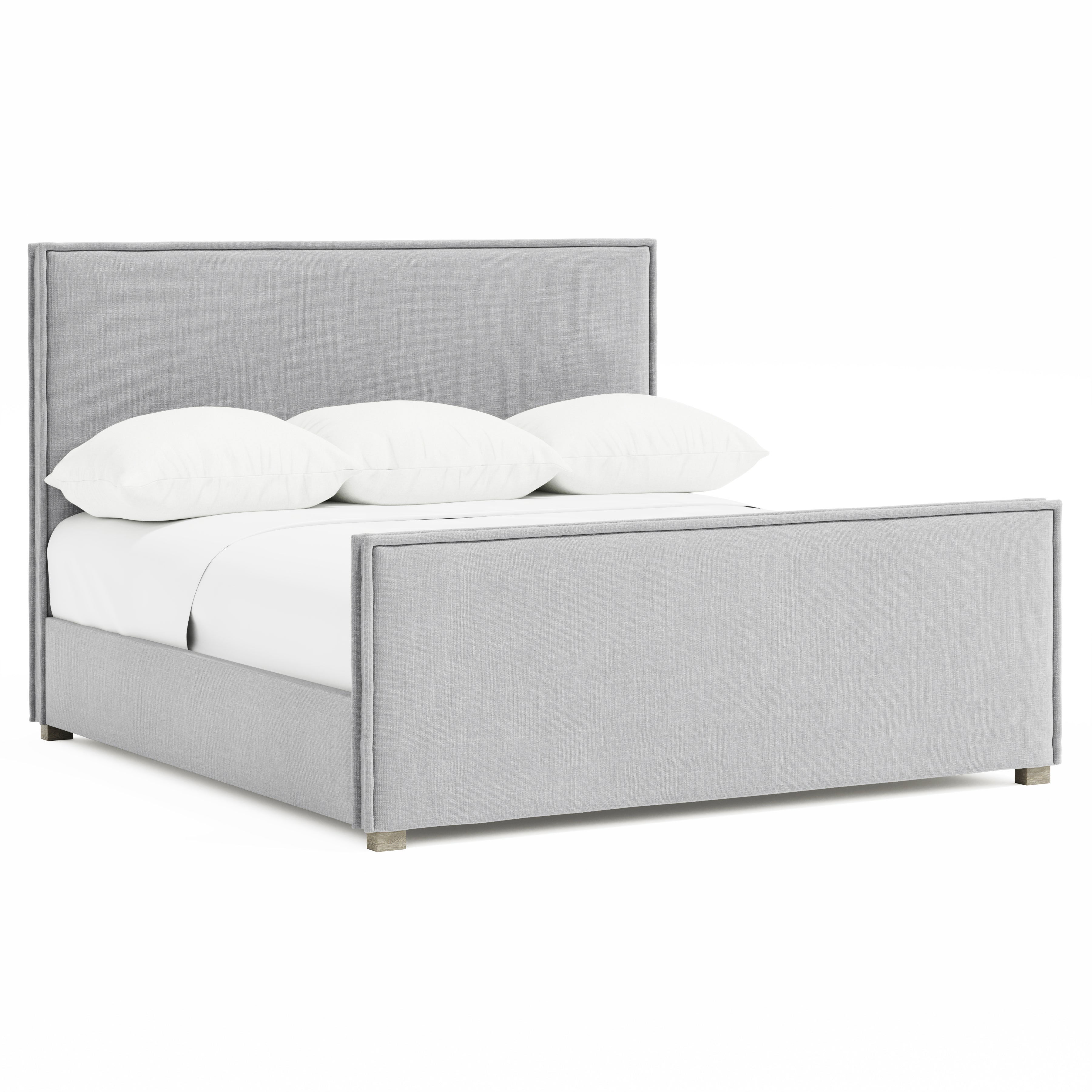 Bernhardt Loft | Bernhardt Sawyer Upholstered Panel Bed, King - Pebble - Pebble | K2204
