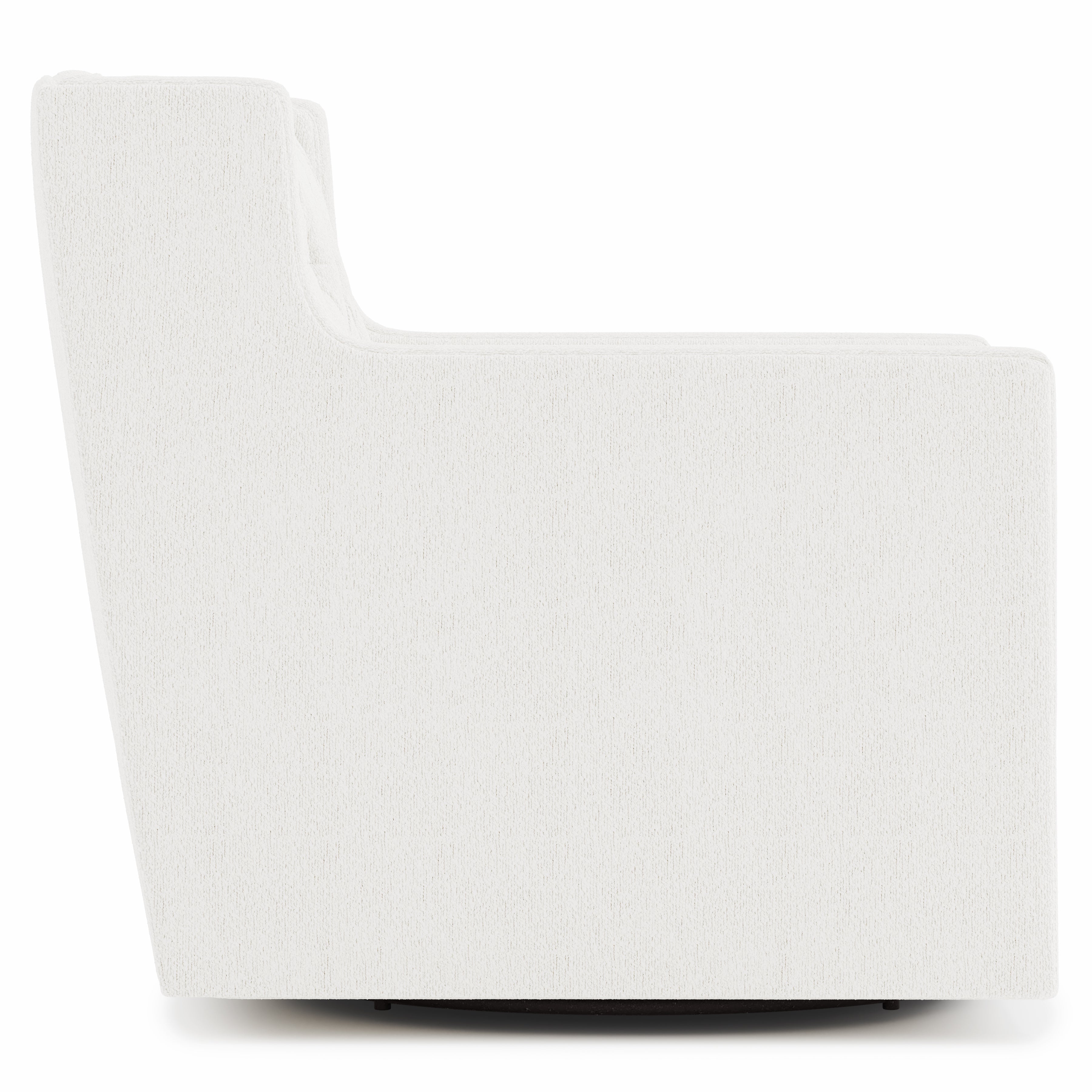 Bernhardt Living | Bernhardt Candace Fabric Swivel Chair - White/Cream | B7292SA