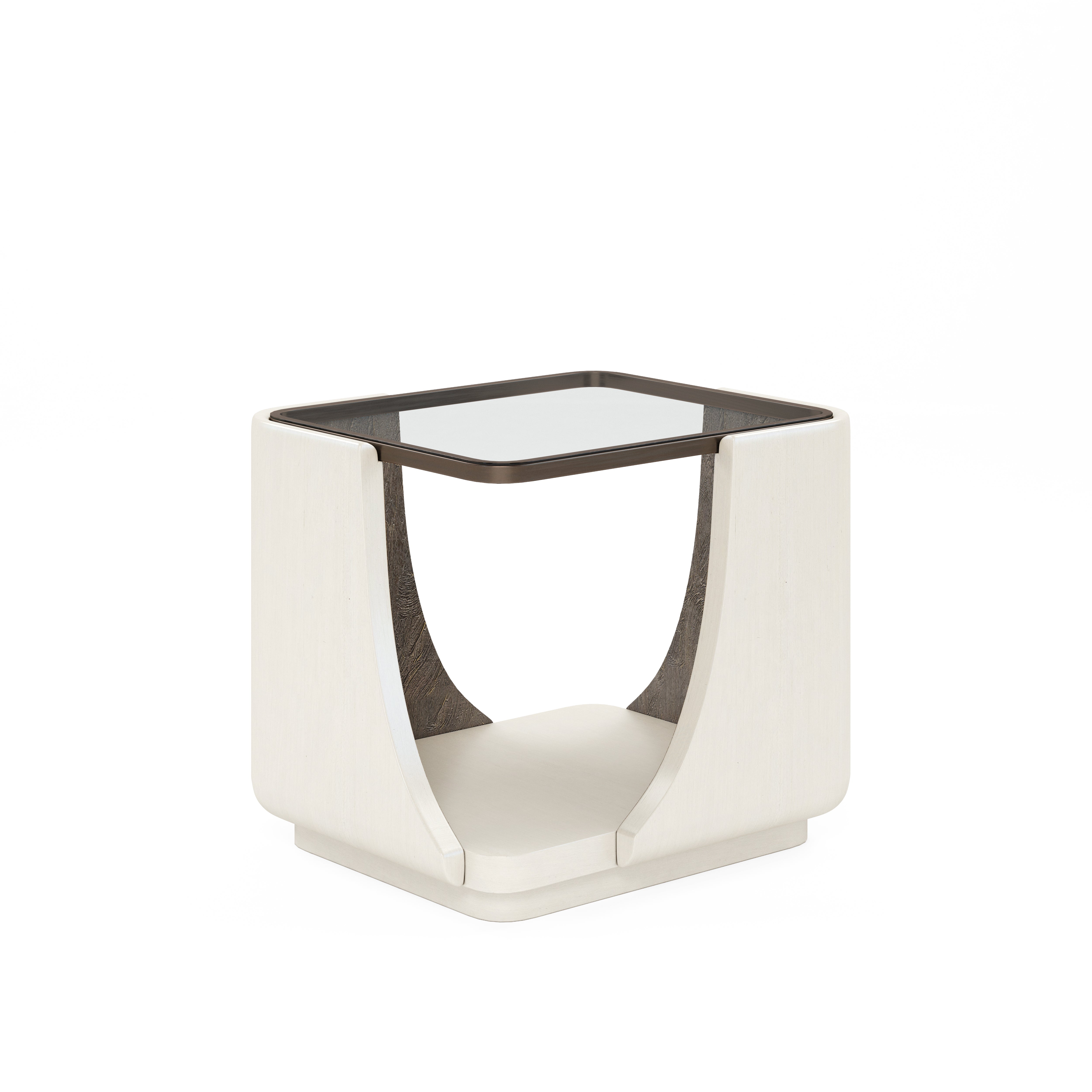 A.R.T. Furniture Blanc End Table w/ Glass Top