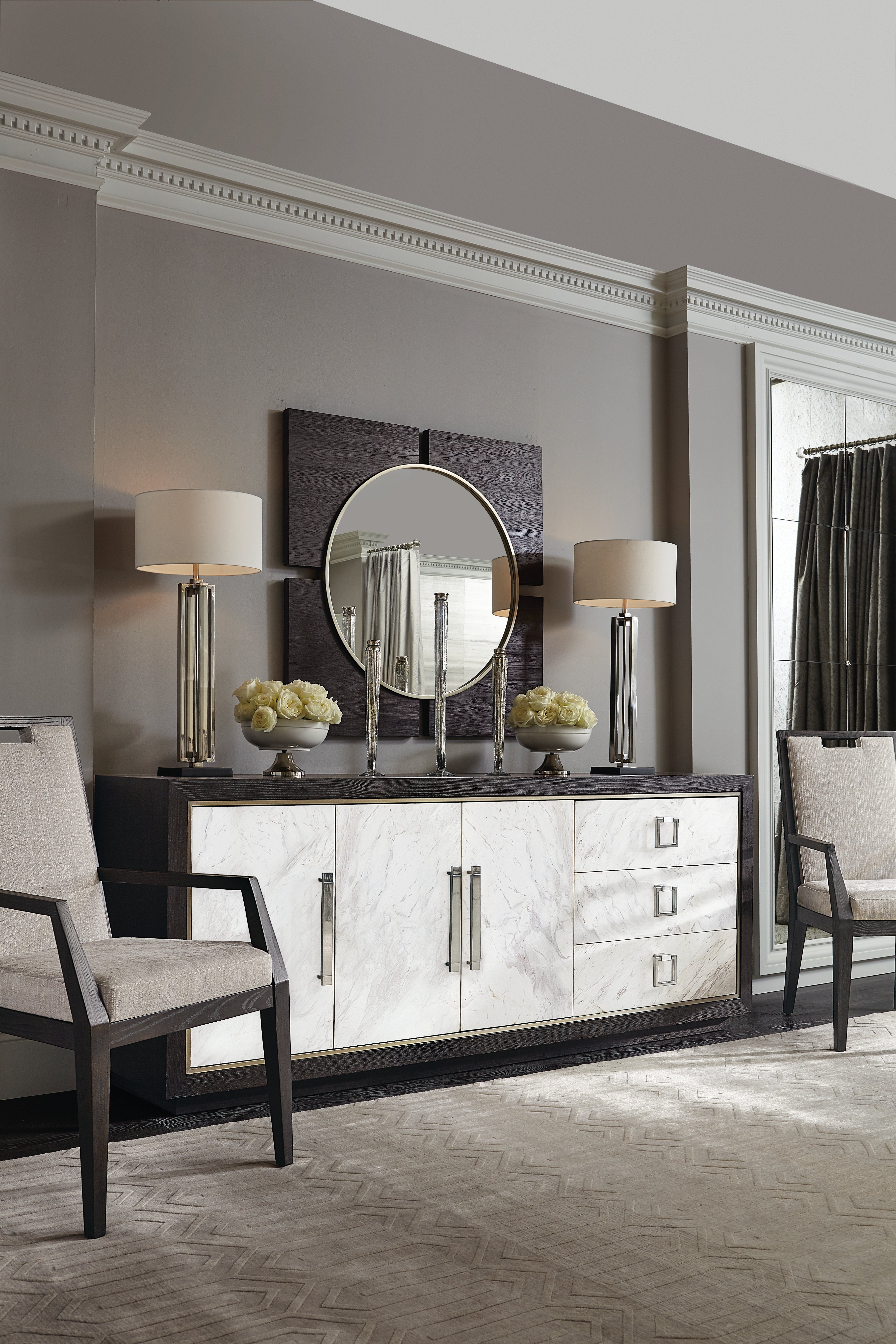 Bernhardt | Bernhardt Decorage Buffet - Cerused Mink / Silver Mist | 380132
