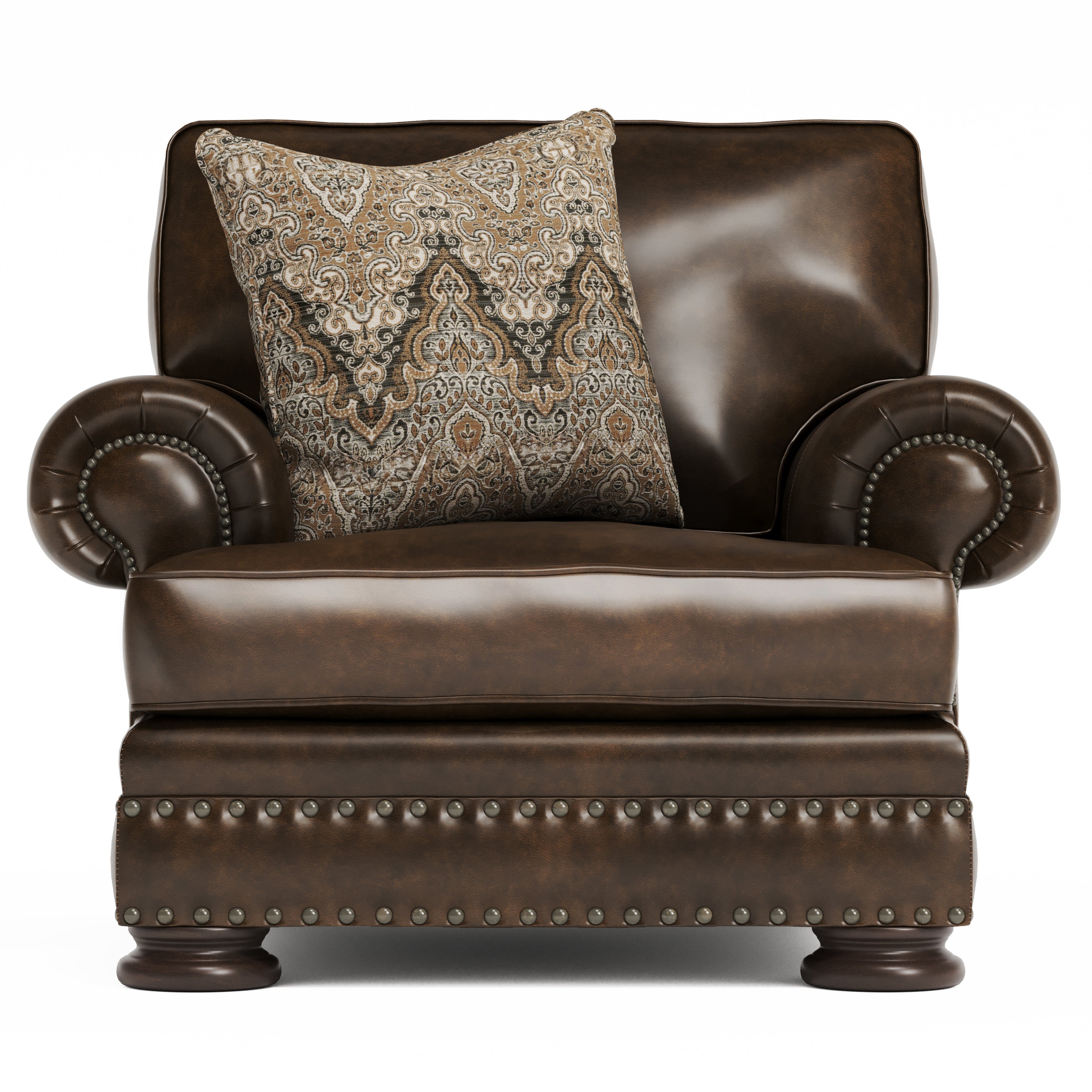 Bernhardt Living | Bernhardt Foster Leather Chair - Molasses | 5372LO